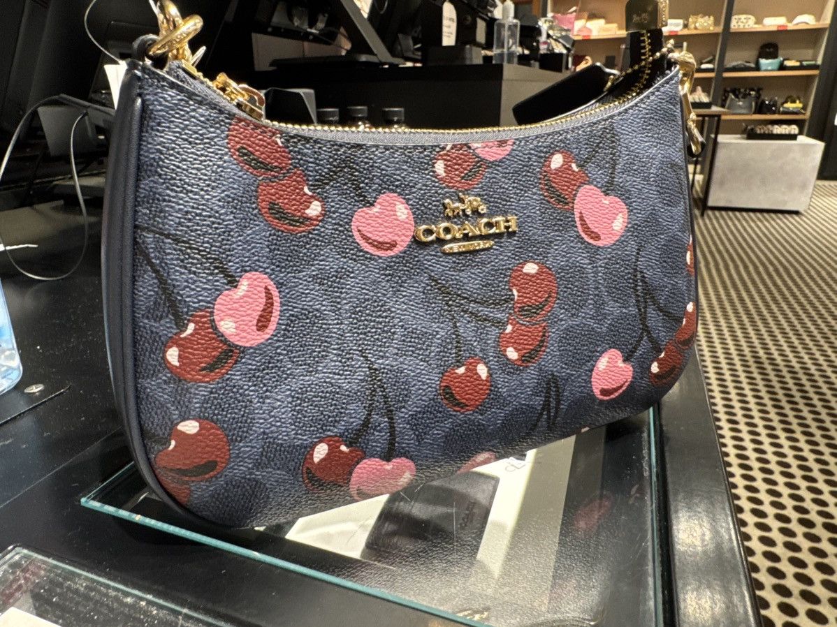 Coach Coach Teri Shoulder Bag In Signature With Cherry Print nim Size ONE SIZE - 8 Thumbnail