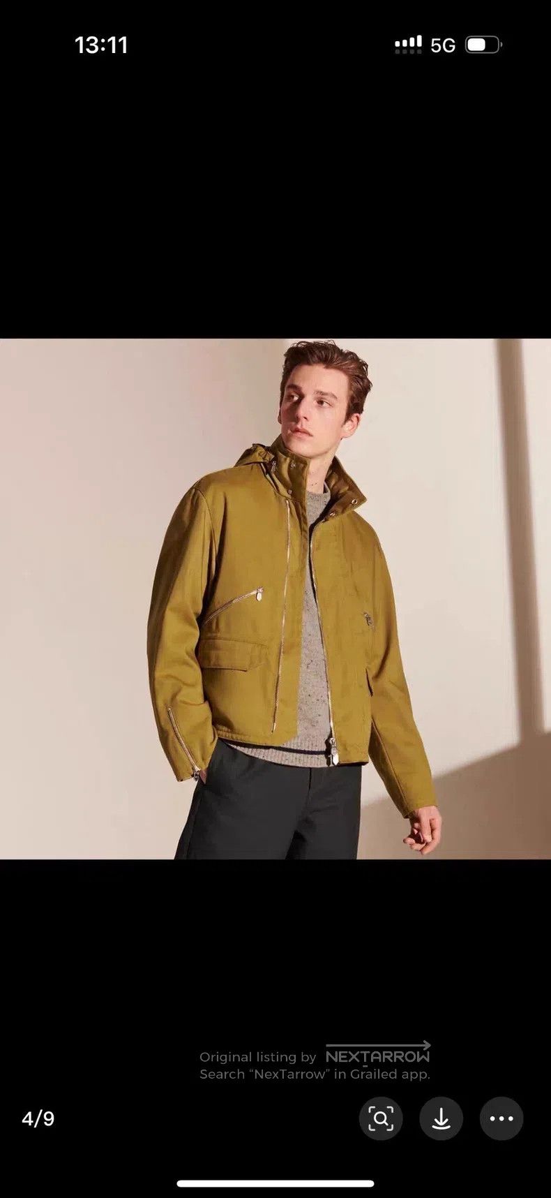 Hermes Hermes Men's Casual Jacket with Hidden Hood, Tech Fabric Size US L / EU 52-54 / 3 - 2 Thumbnail