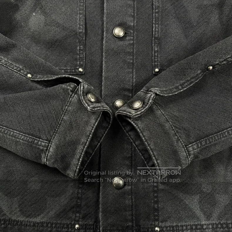 Louis Vuitton Louis Vuitton 25 Black Tri-Flower Denim Jacket Size US S / EU 44-46 / 1 - 5 Thumbnail