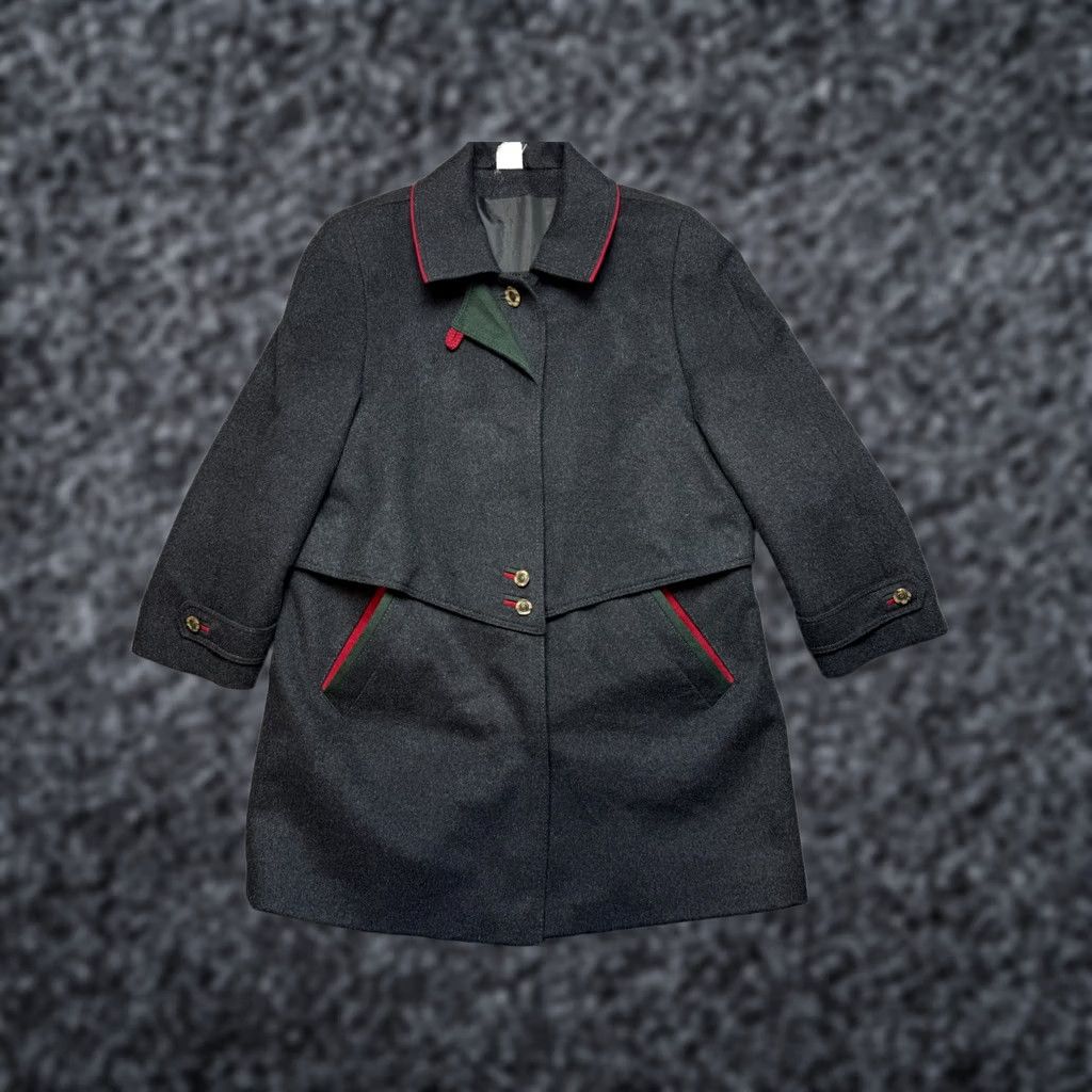 Vintage VINTAGE Loden Coat Womens One Size Dark Gray Wool 44in Size ONE SIZE - 1 Thumbnail