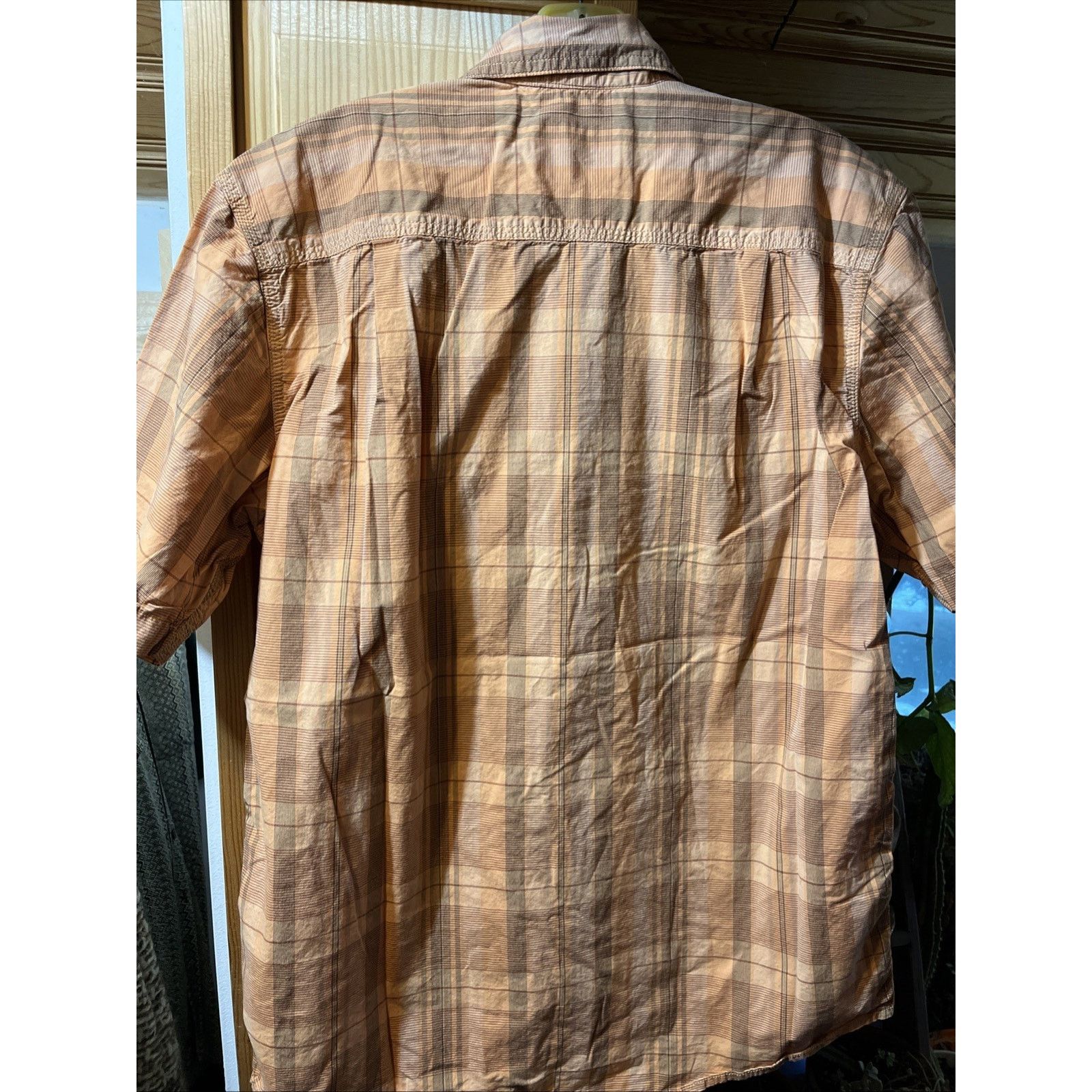 Carhartt Carhartt Shirt Mens M Orange Plaid Rugged Flex SS Hiking Size US M / EU 48-50 / 2 - 9 Thumbnail