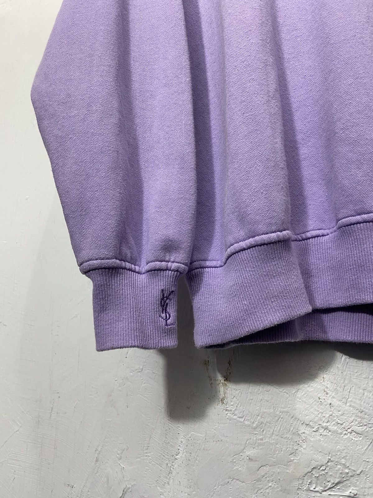 Vintage × Yves Saint Laurent YSL Logo Embroidered Speel Out Sweatshirt Size US L / EU 52-54 / 3 - 5 Thumbnail