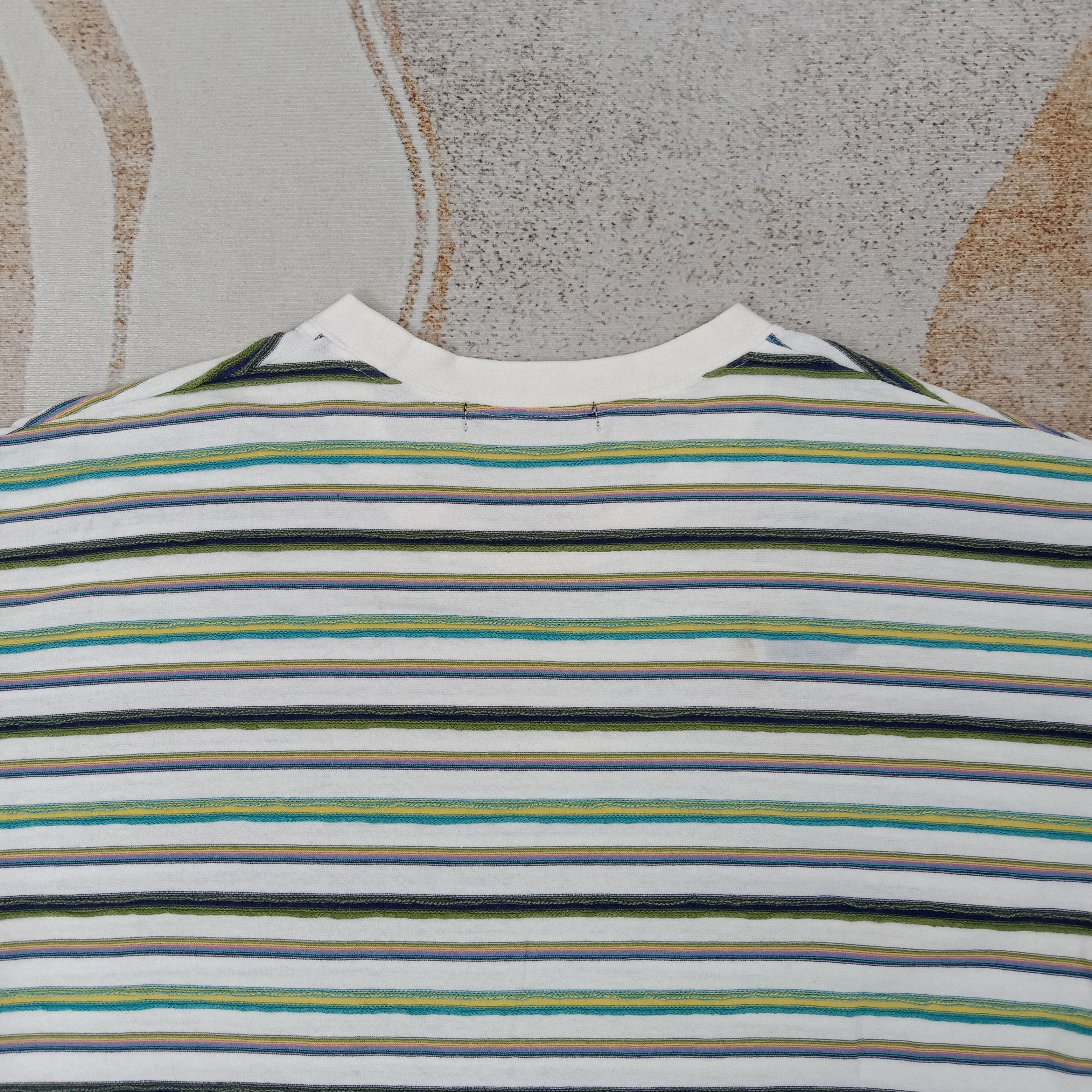 Yves Saint Laurent Yves Saint Laurent Stripes Multicolor Tshirt C259N2 Size US L / EU 52-54 / 3 - 6 Thumbnail