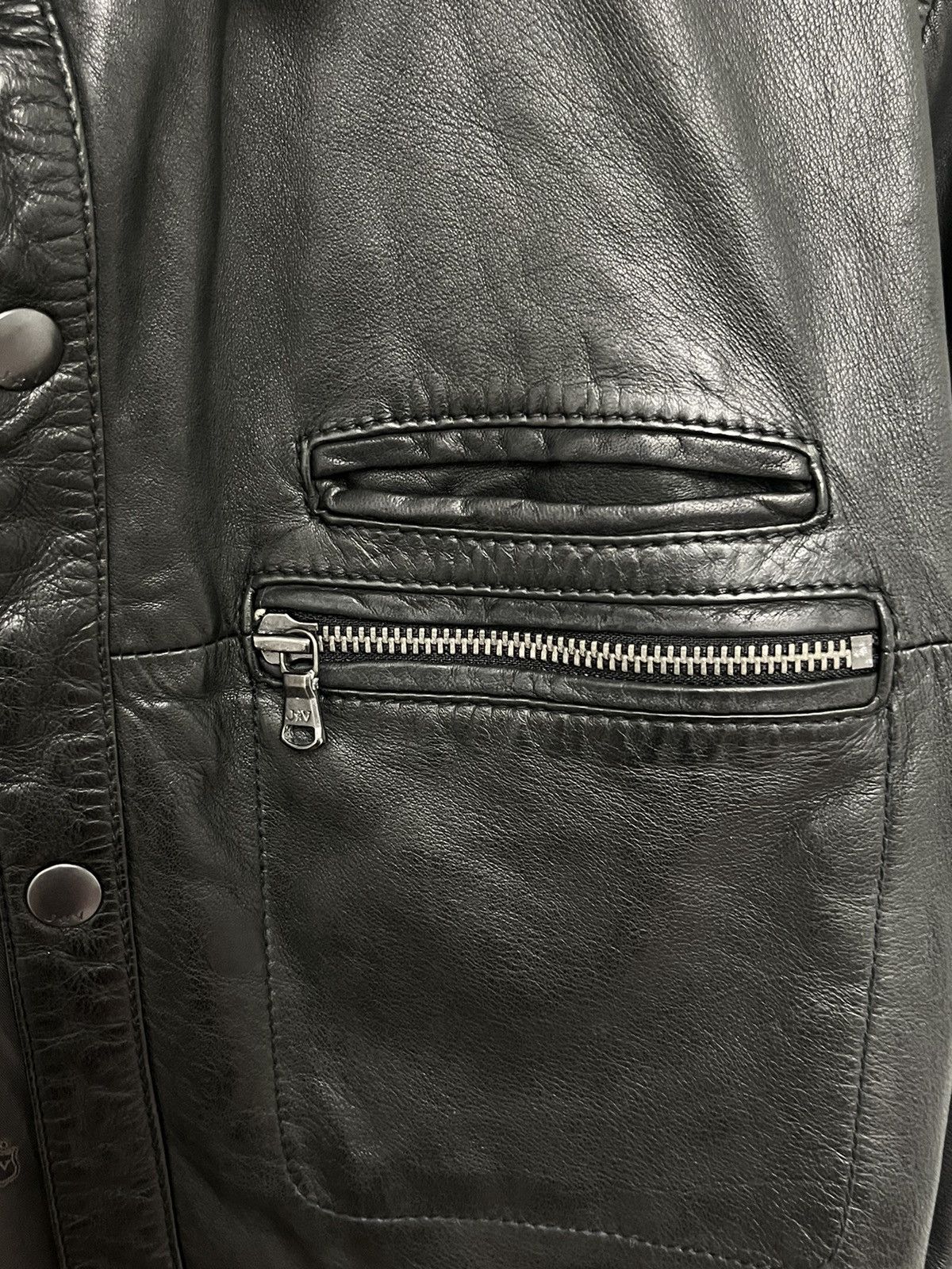 John Varvatos Leather Zipper Pocket Jacket. Medium Size US M / EU 48-50 / 2 - 6 Thumbnail