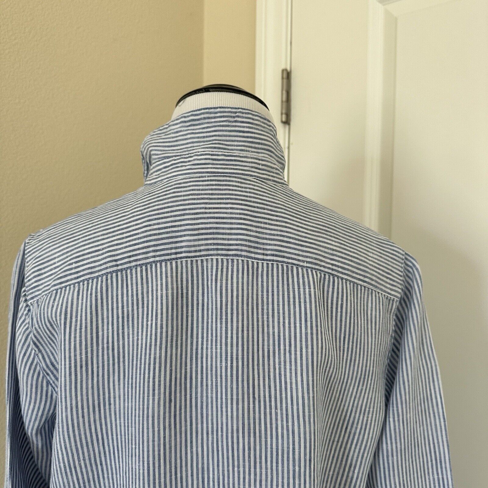 Other J.Jill Love Linen Blue Stripe Shirt Women Size XS 100% Linen Size XS / US 0-2 / IT 36-38 - 9 Thumbnail
