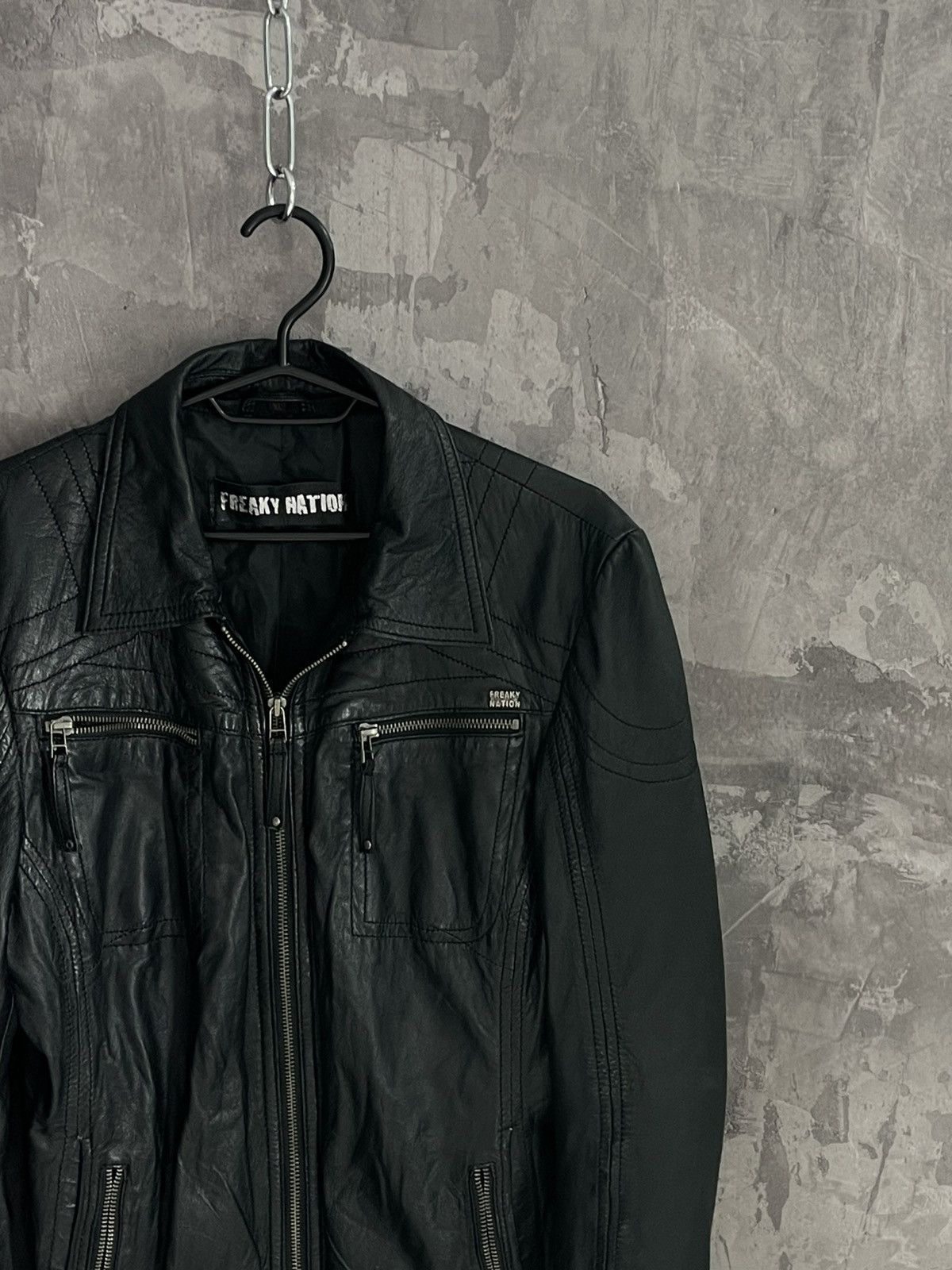 Hysteric Glamour Vintage Y2K Freaky Nation Black Woman Leather Jacket Size XL / US 12-14 / IT 48-50 - 4 Thumbnail