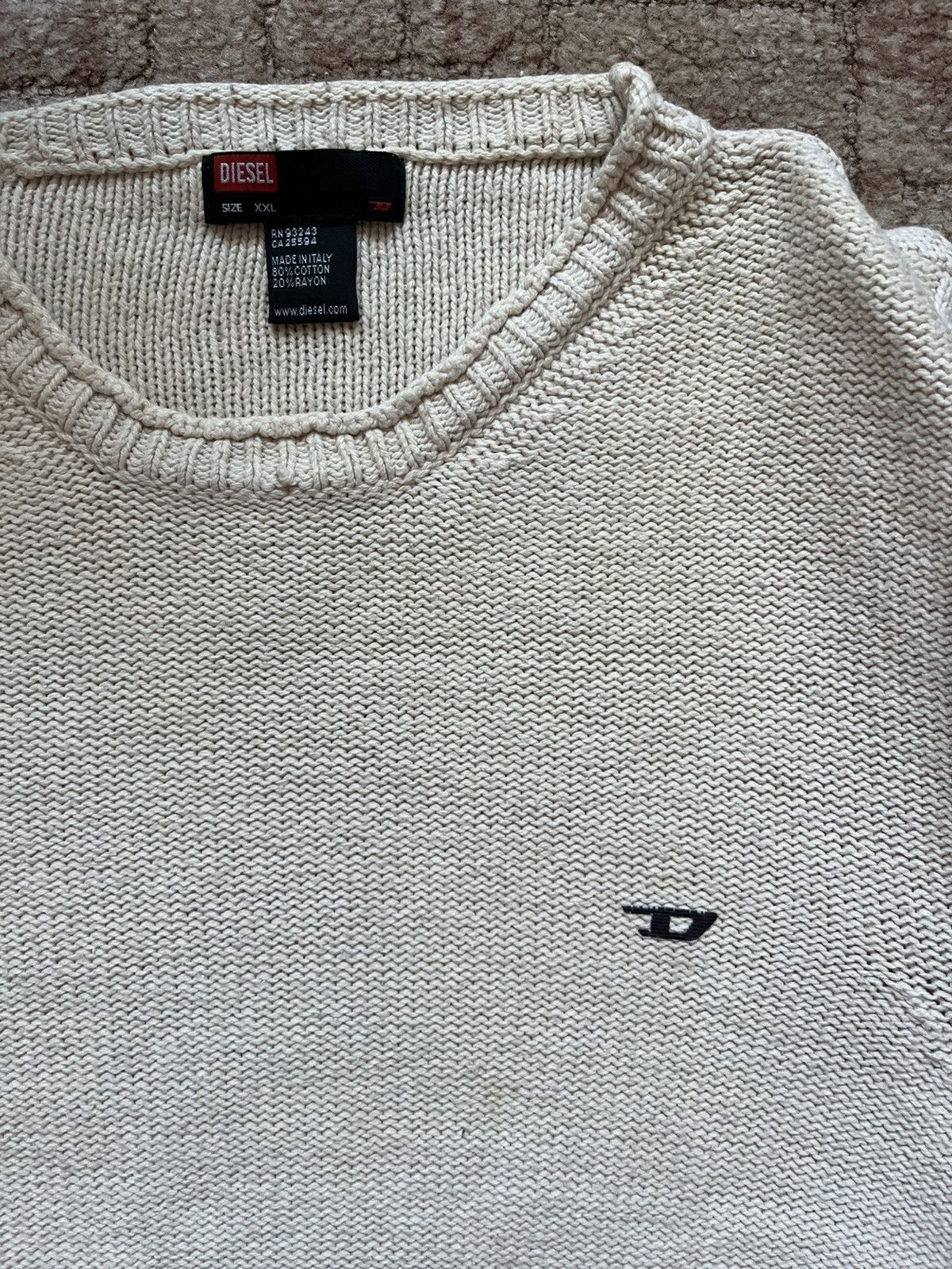 Diesel Diesel Vintage Knit Sweater Men's 90s Big Logo Made In Italy Size US L / EU 52-54 / 3 - 3 Thumbnail