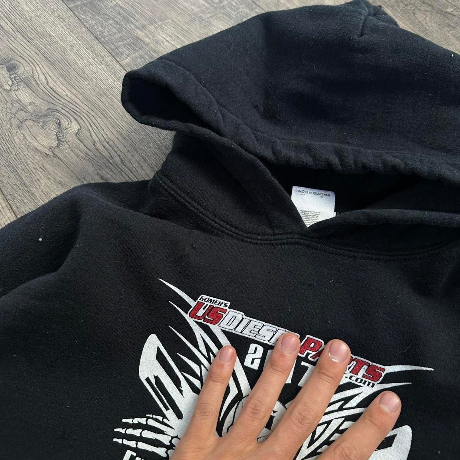 Vintage Epic Y2K Grunge Skull Emo Biker BMX Hoodie Sweatshirt Size US M / EU 48-50 / 2 - 3 Thumbnail