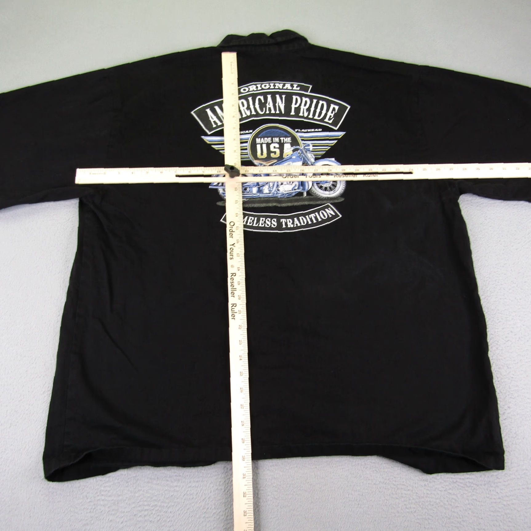 Vintage VINTAGE Biker Apparel Button-Up Shirt Mens 3XL Black Short Sleeve Collared Casual Motorcycle Outdoor Size US XXL / EU 58 / 5 - 7 Thumbnail
