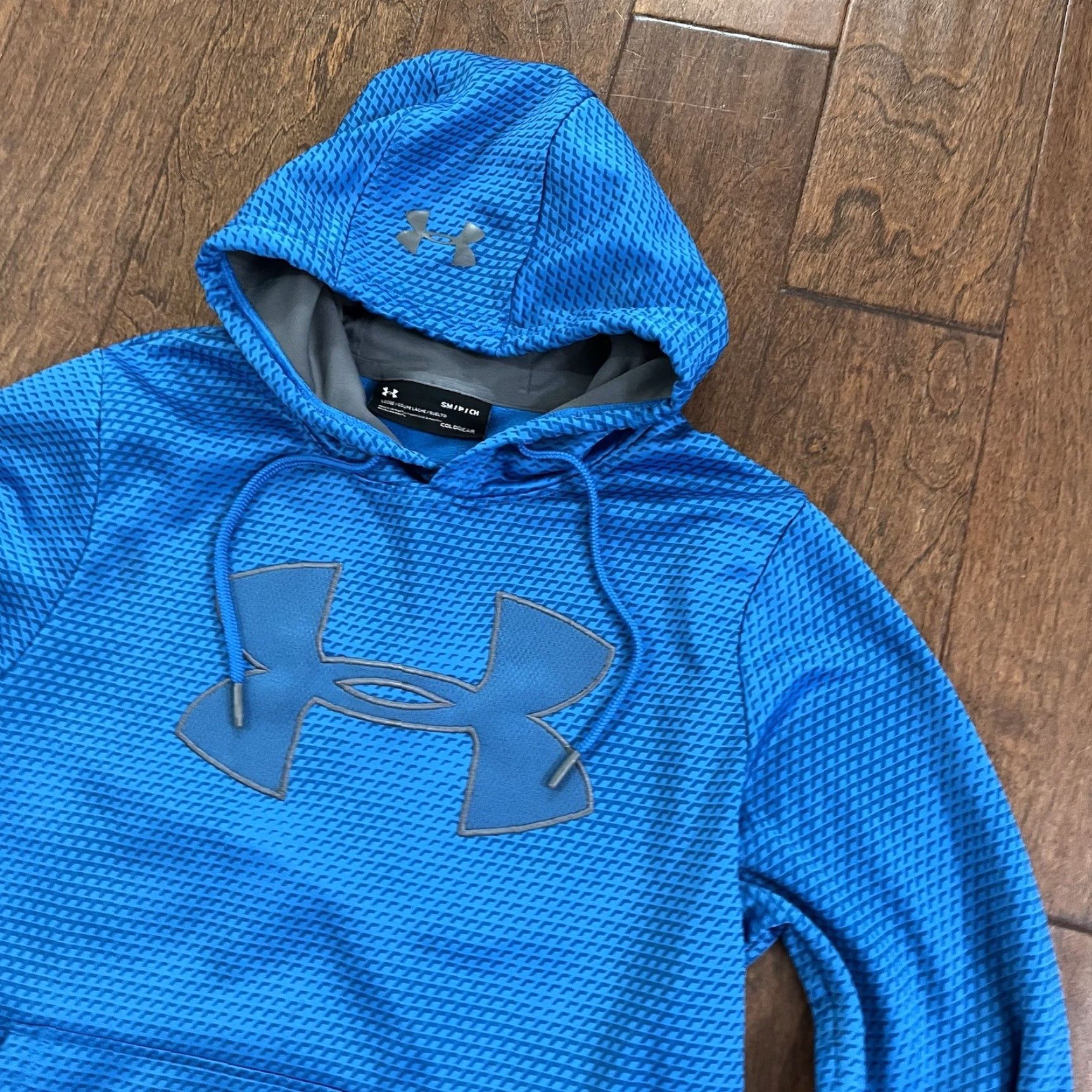Under Armour Under Armour Mens Hoodie Pullover Logo Hooded Sweatshirt Blue Small Regular Size S Casual Athletic Tee? Size US S / EU 44-46 / 1 - 6 Thumbnail