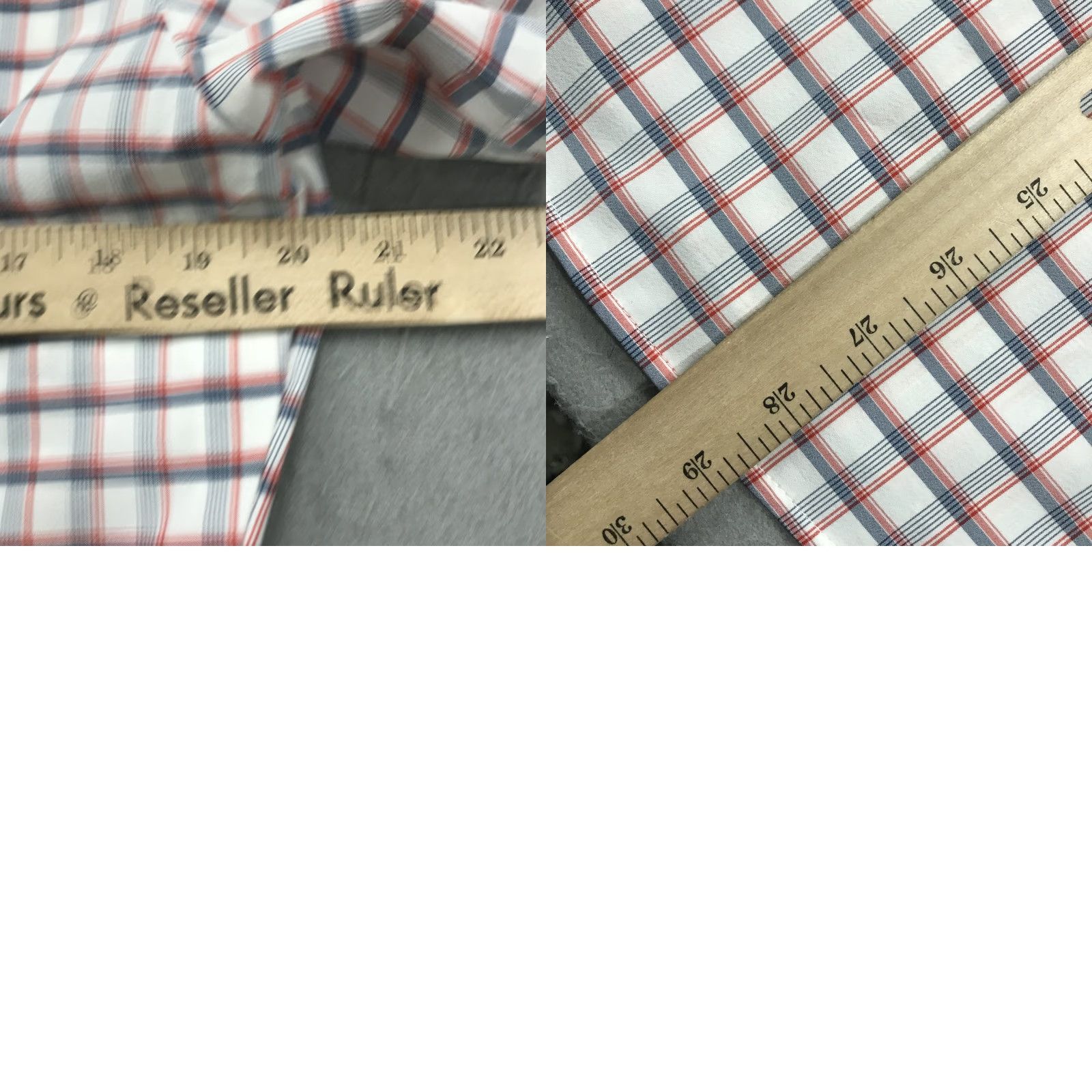 Mizzen+Main Mizzen+Main Shirt Mens M White Pink Check Performance Stretch Slim Fit Button-Up Casual Short Sleeve Button-Front Collared Size US M / EU 48-50 / 2 - 8 Thumbnail