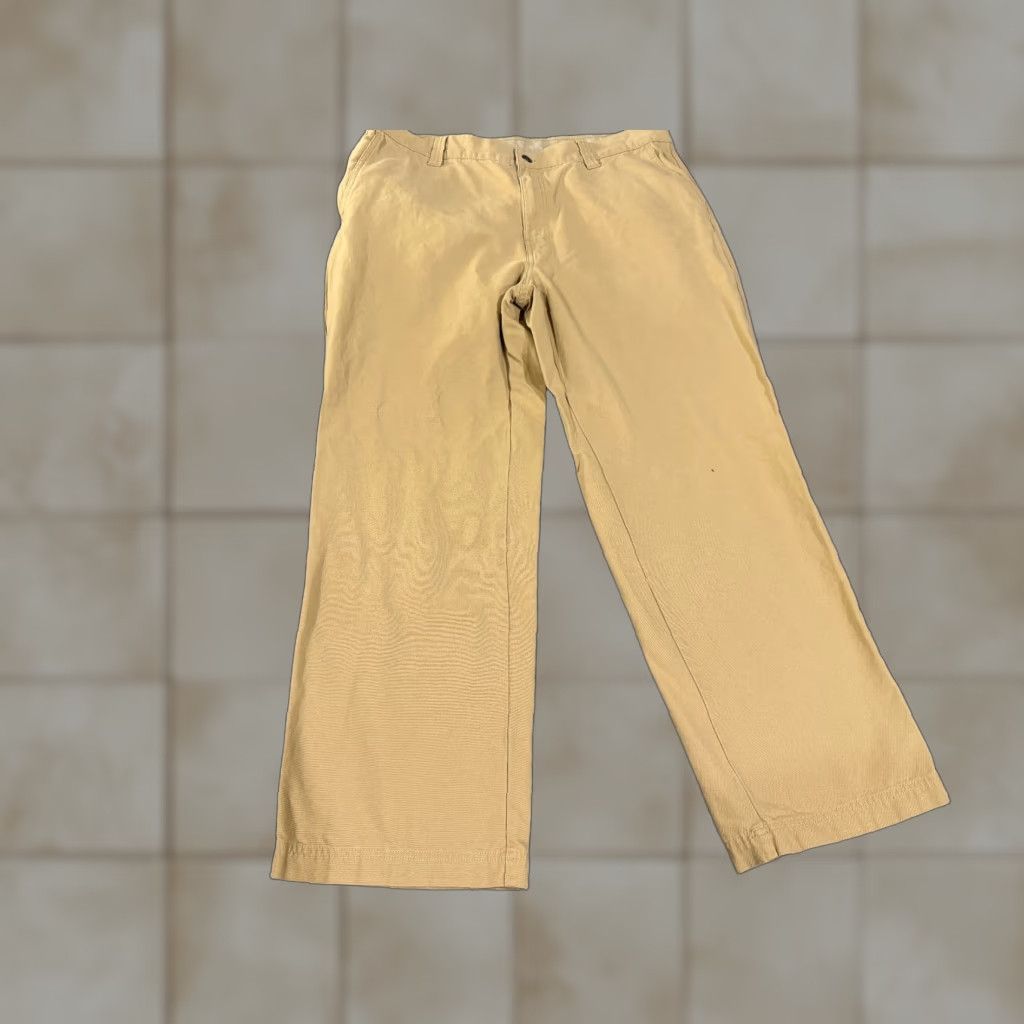 Vintage Columbia Pants Mens 38x30 Khaki Tan Canvas Straight Leg Chino Pocket Cargo Regular Size US 38 / EU 54 - 1 Thumbnail