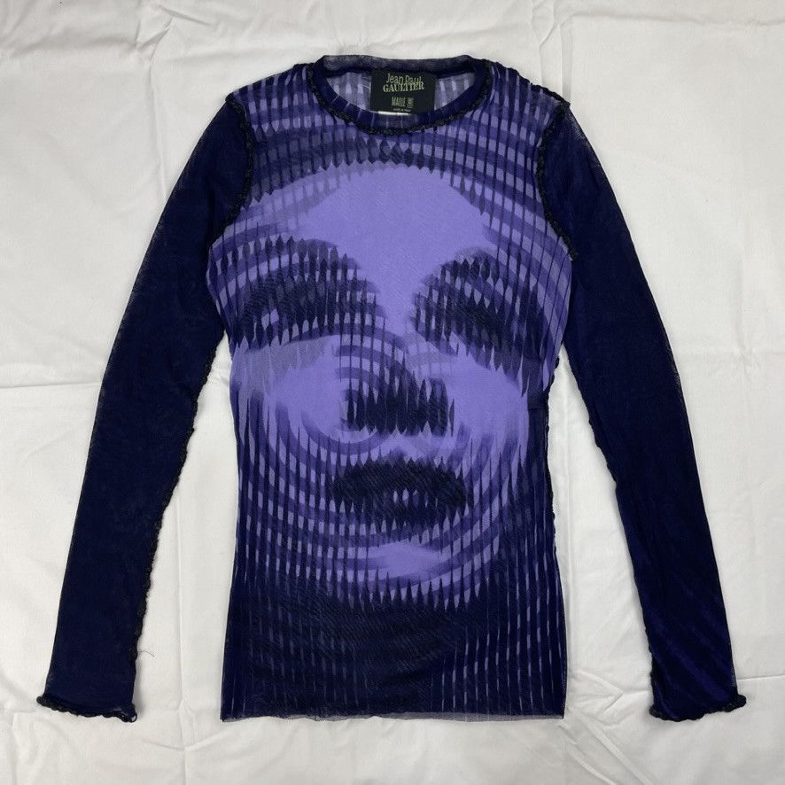 Jean Paul Gaultier AW2001 Jean Paul Gaultier Garbo/Dietrich Mesh Top Vintage Size US M / EU 48-50 / 2 - 1 Thumbnail
