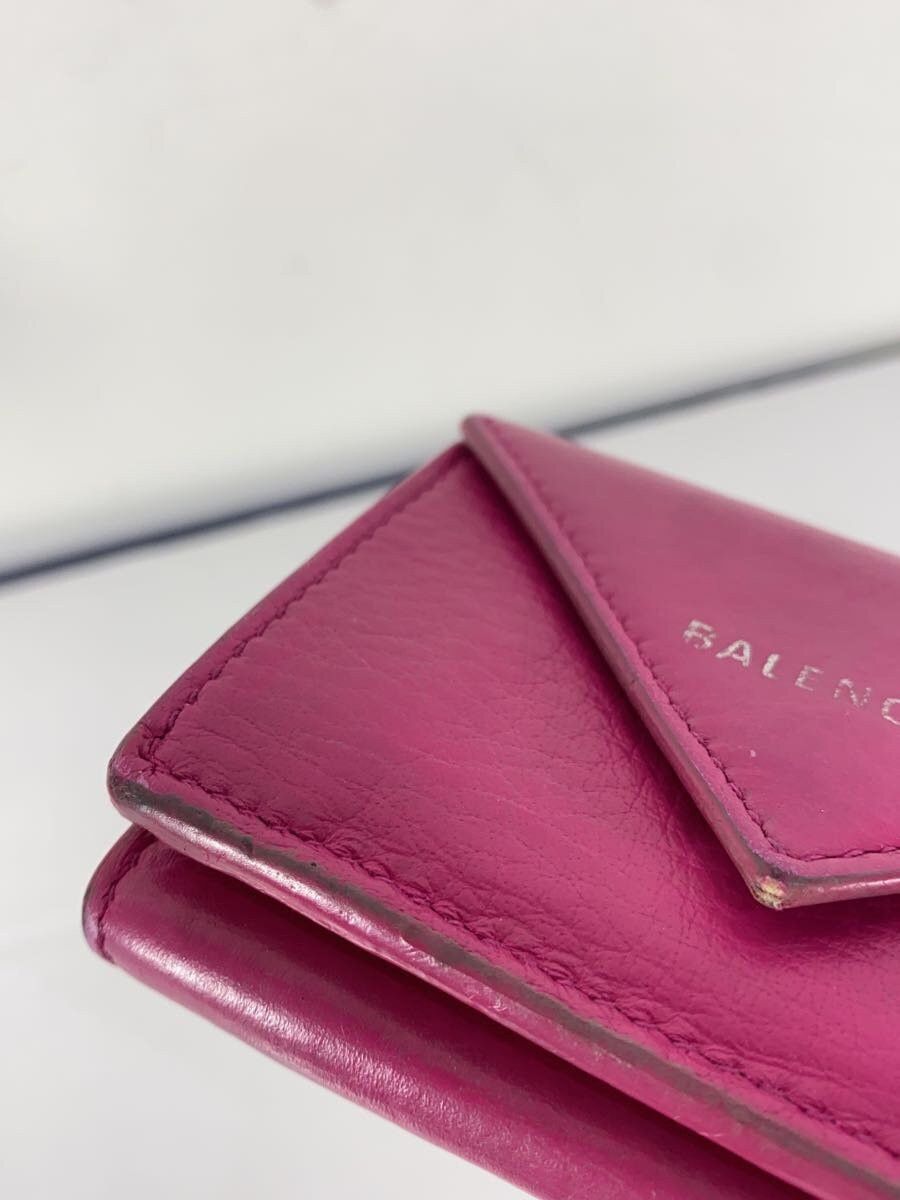 Balenciaga Balenciaga Leather Tri-Fold Wallet Pink Size ONE SIZE - 9 Thumbnail