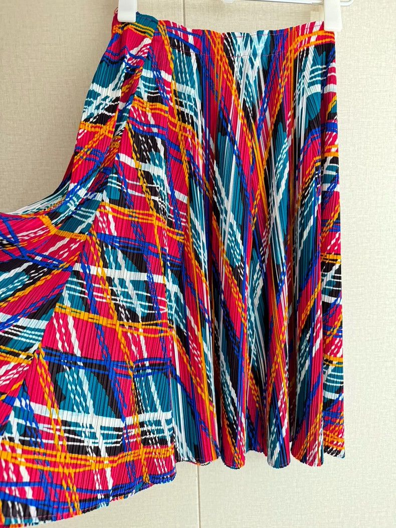 Issey Miyake issey miyake size:2 Crayon-striped short skirt 2505-Nextar Size 31" - 2 Thumbnail