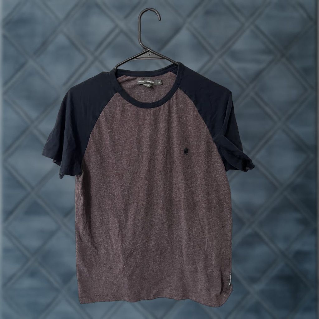 French Connection French Connection Men's Cotton Crew Neck T-Shirt Burgundy Medium Classic Retro Streetwear 2010s Size US M / EU 48-50 / 2 - 1 Thumbnail