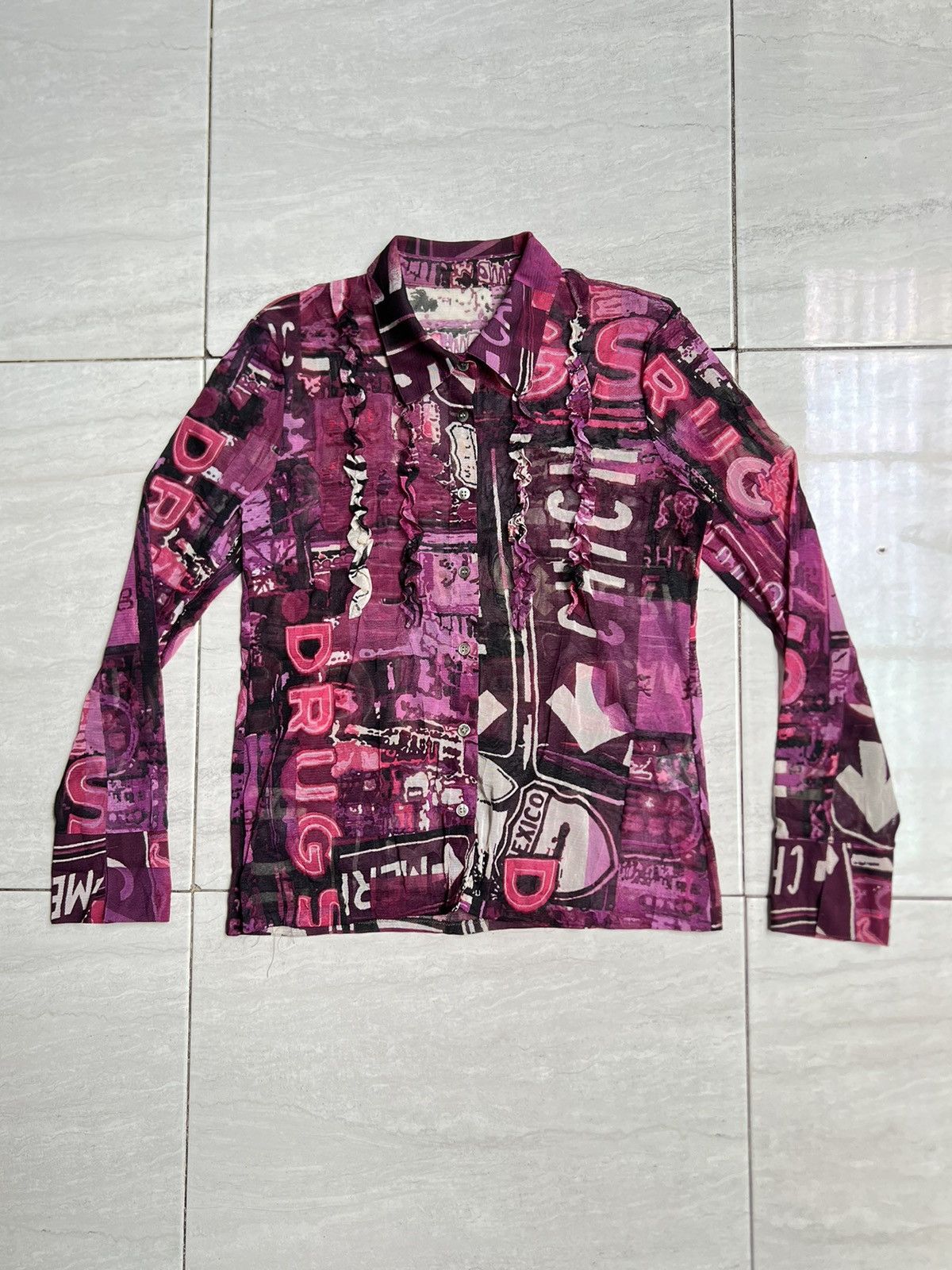 Other LUITHEMIS Mesh Pink Shirt Size US XS / EU 42 / 0 - 6 Thumbnail