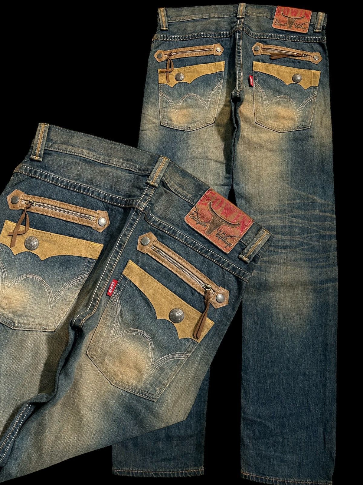 Japanese Brand × Kapital × Vintage Rusty Edwin Distressed Vintage Japanese Denim Jeans Size US 37 - 1 Thumbnail