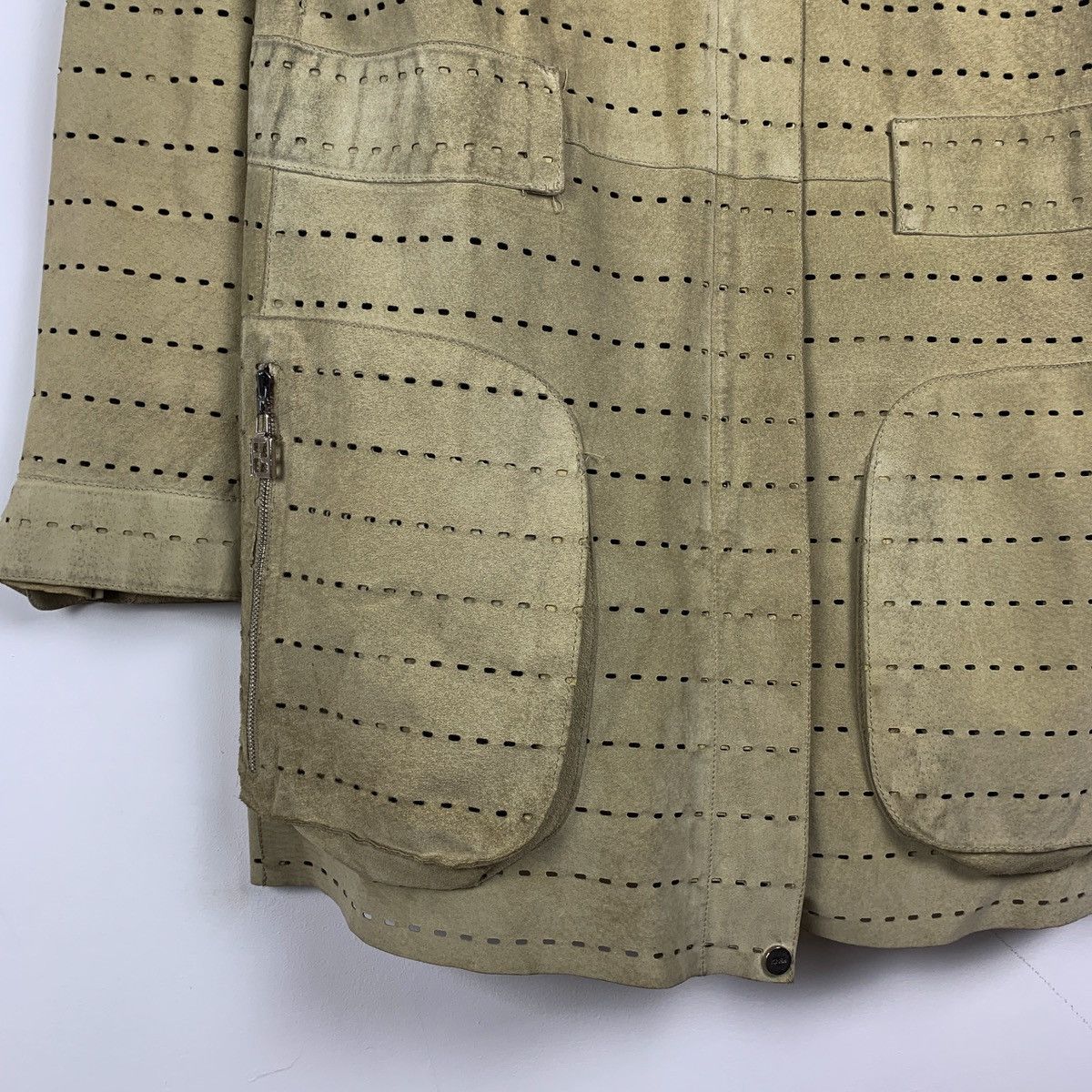Fendi × Vintage Rare ‼️ Vintage Fendi See Through Leather Jacket Size S / US 4 / IT 40 - 4 Thumbnail