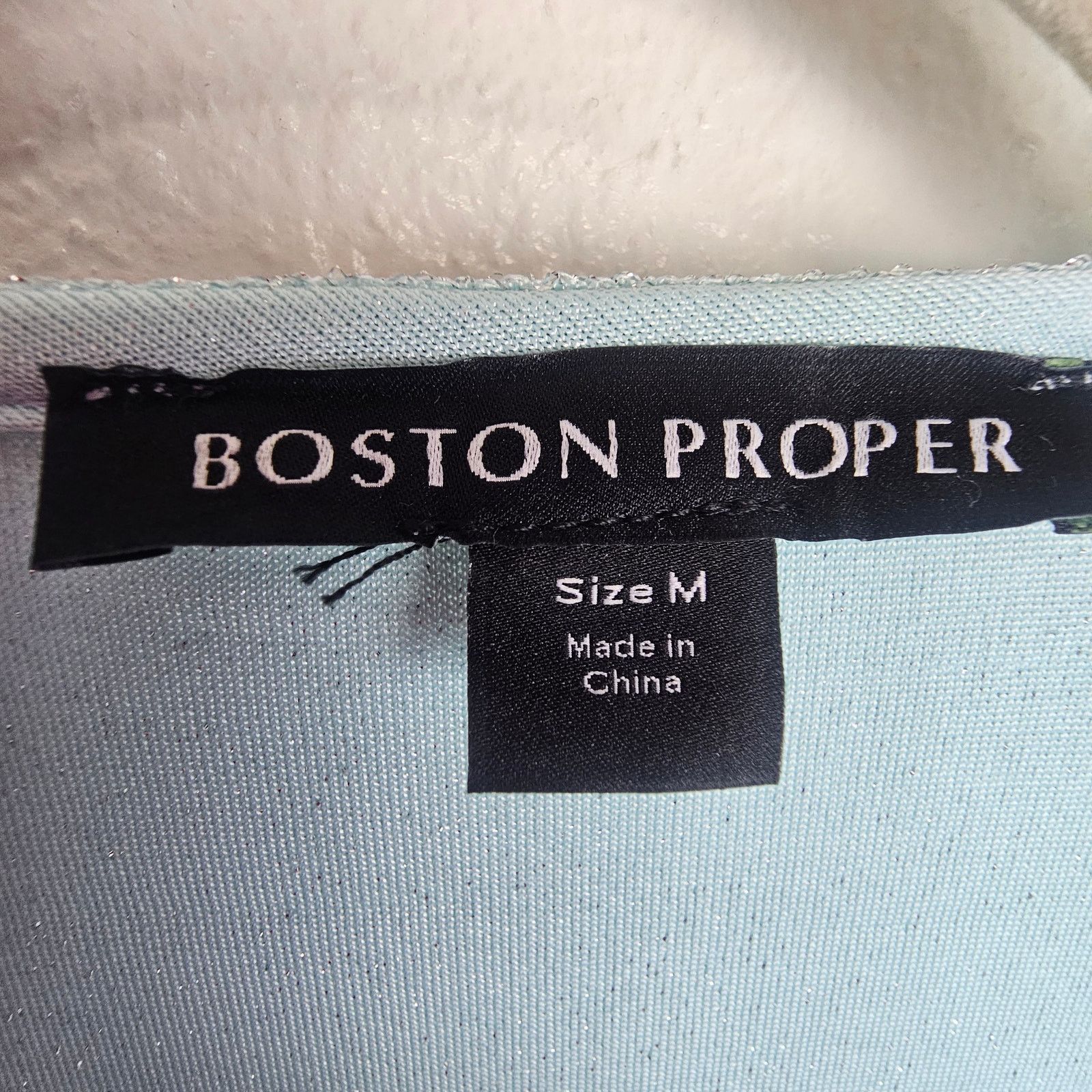 Boston Proper Boston Proper Glitter Surplice Top Sz M Sparkle Puff Sleeve Size M / US 6-8 / IT 42-44 - 7 Thumbnail