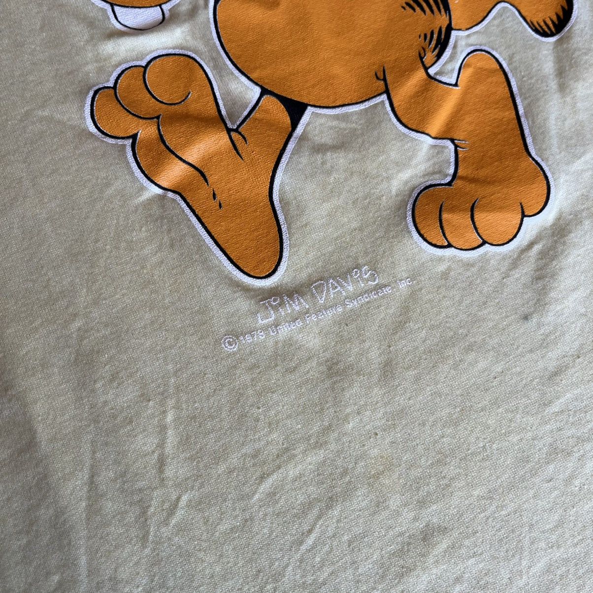 Velva Sheen Vintage 1980s Velva Sheen Garfield Sign Graphic Logo T Shirt Size US XL / EU 56 / 4 - 5 Thumbnail