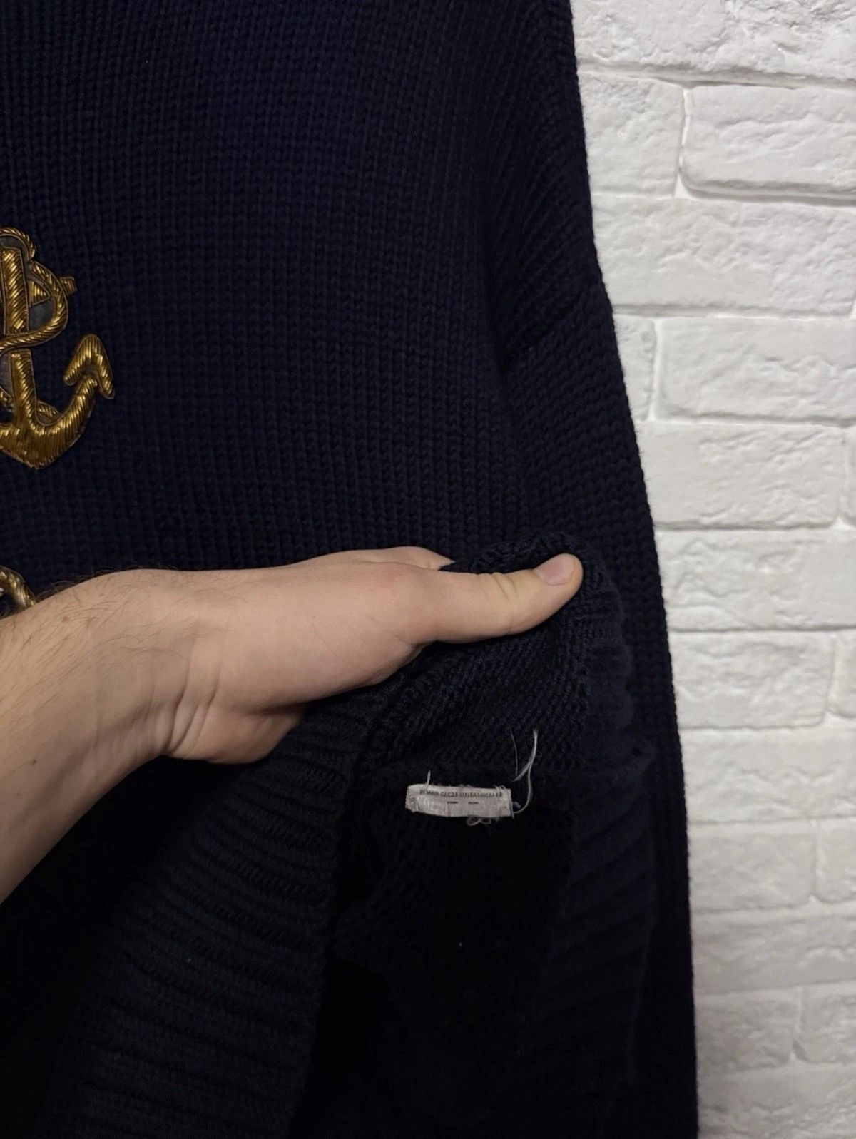 Polo Ralph Lauren Rare Polo Ralph Women Lauren Knit Sweater RL Flag Anchor Size M / US 6-8 / IT 42-44 - 6 Thumbnail