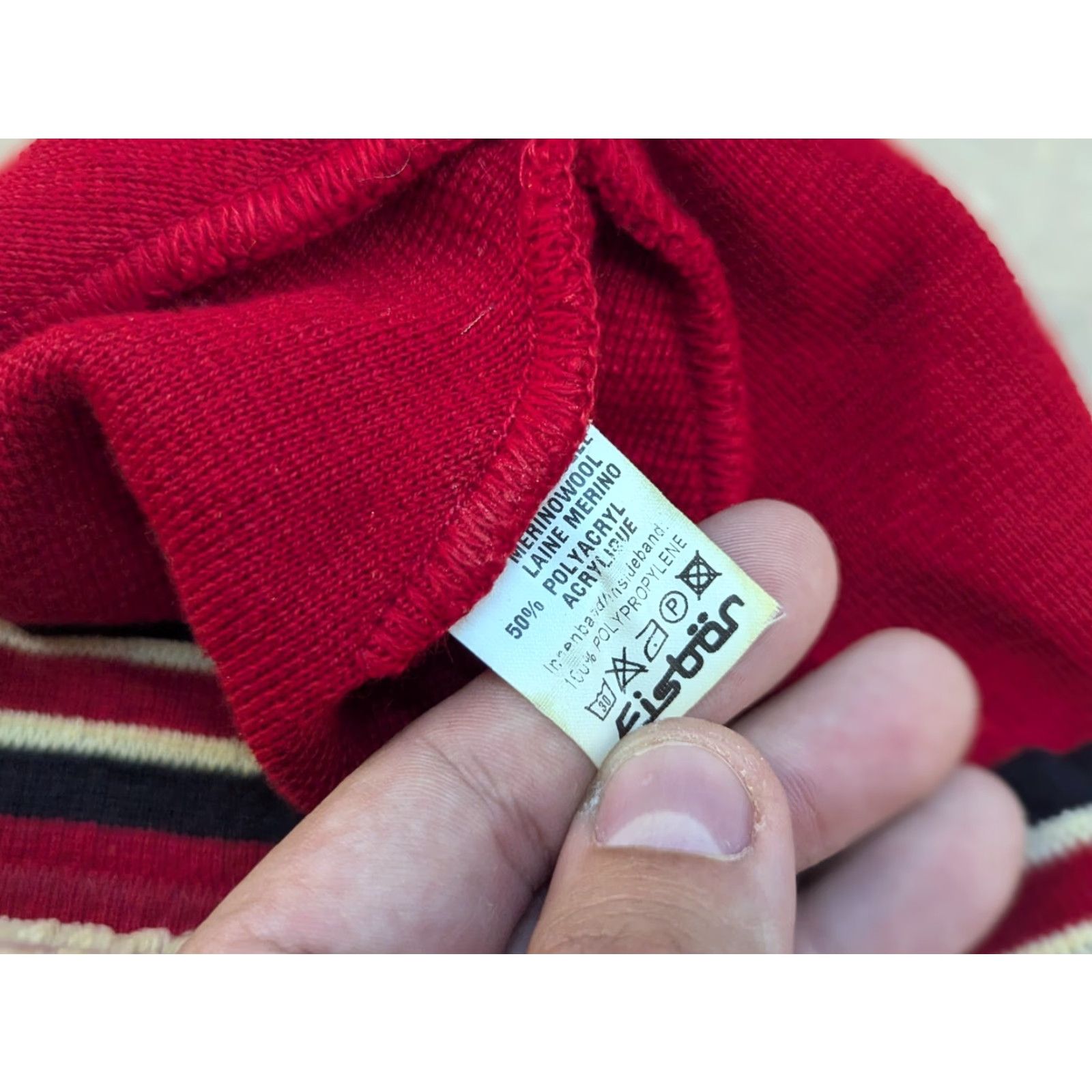Vintage VINTAGE Eisbar Red Beanie Hat One Size Lined Knit Wool Blend Outdoor Ski Mens/Womens Size ONE SIZE - 3 Thumbnail