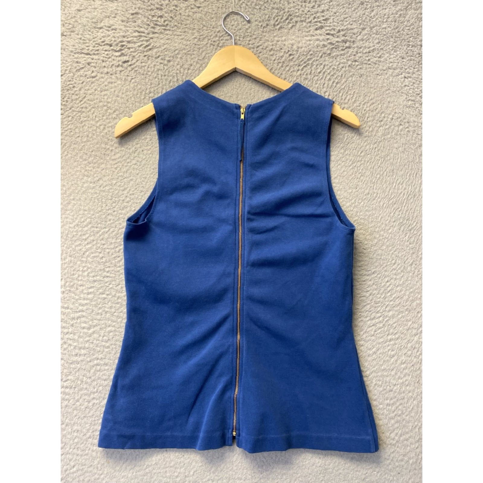 J.Crew VINTAGE J.CREW Sleeveless Tank Shirt Womens Size S Blue Indigo V-Neck Slim Fit Tang Shirt? Size S / US 4 / IT 40 - 5 Thumbnail