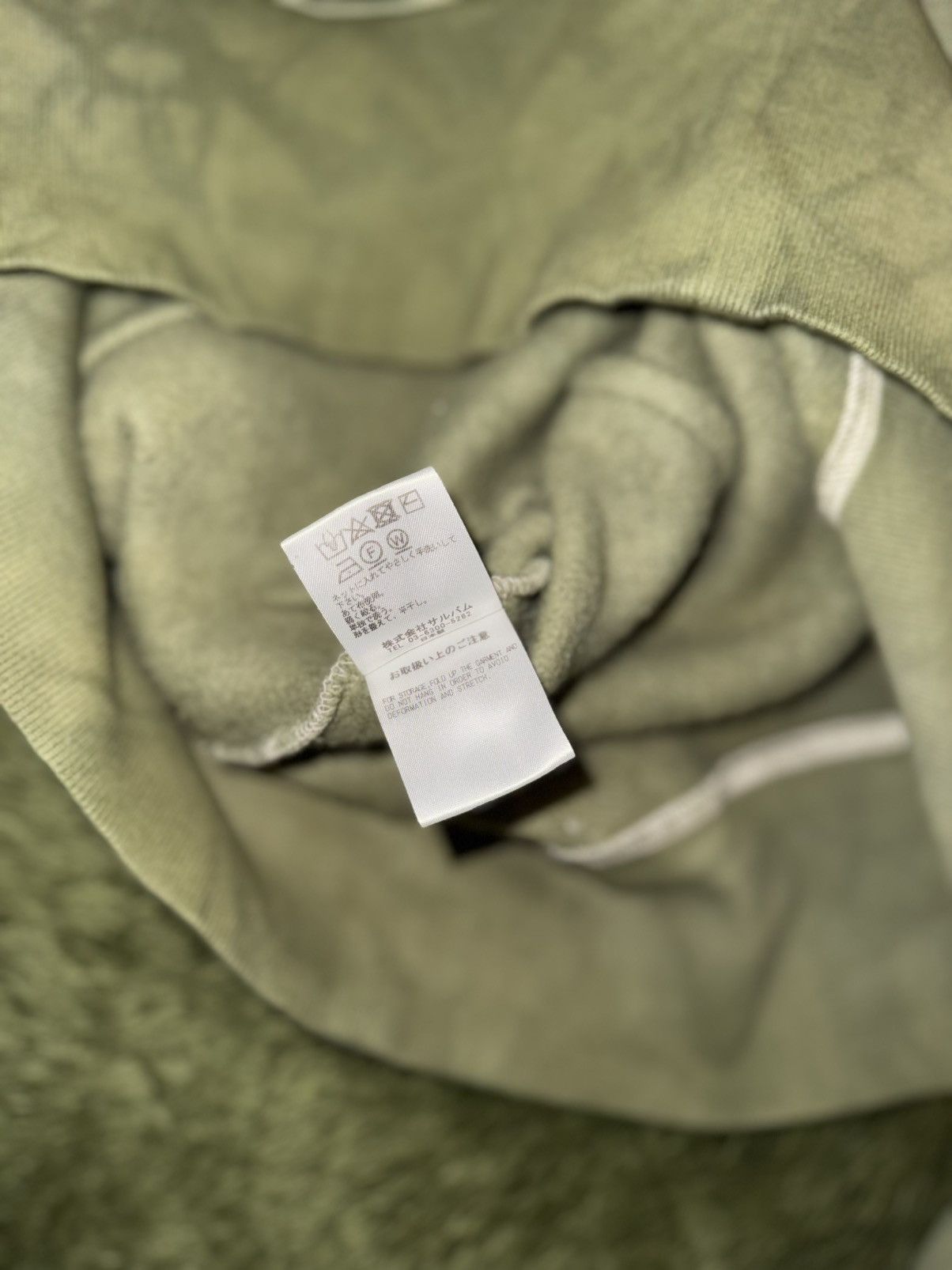 Sulvam [M] SULVAM Hand-Dyed Dart Detail Sweatshirt (Olive) Size US M / EU 48-50 / 2 - 7 Thumbnail