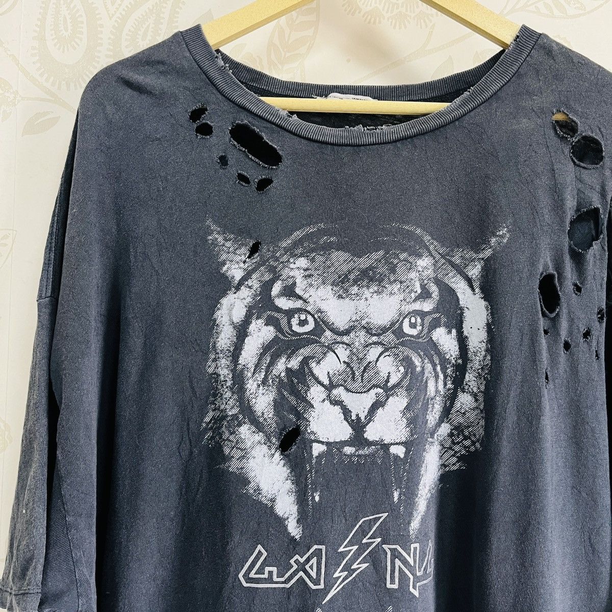 Designer × Zara Distressed Zara LA NY Baggy Ripped TShirt Made In Portugal Size US XL / EU 56 / 4 - 5 Thumbnail