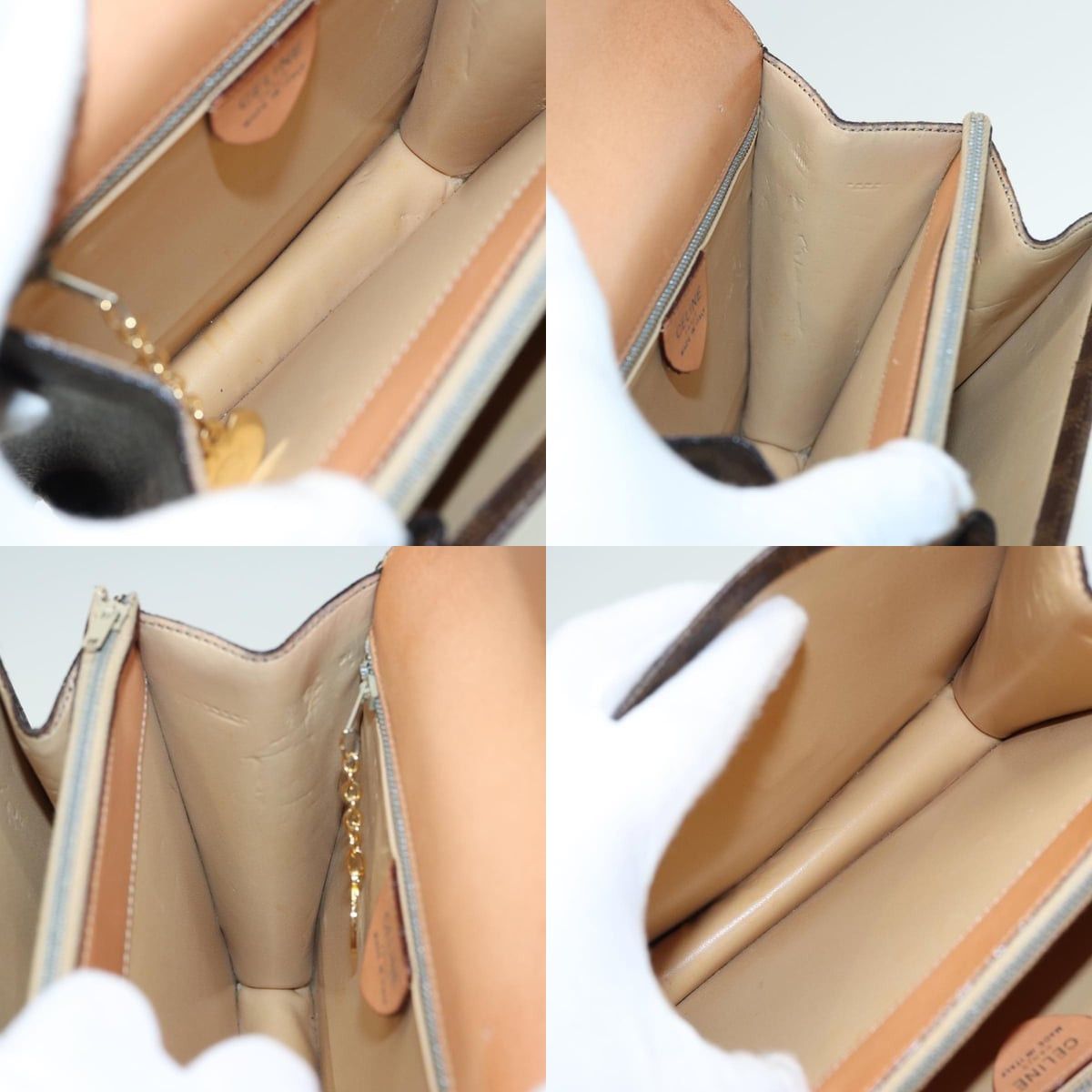 Celine CELINE Macadam Canvas Shoulder Bag Pvc Leather Brown Size ONE SIZE - 12 Thumbnail