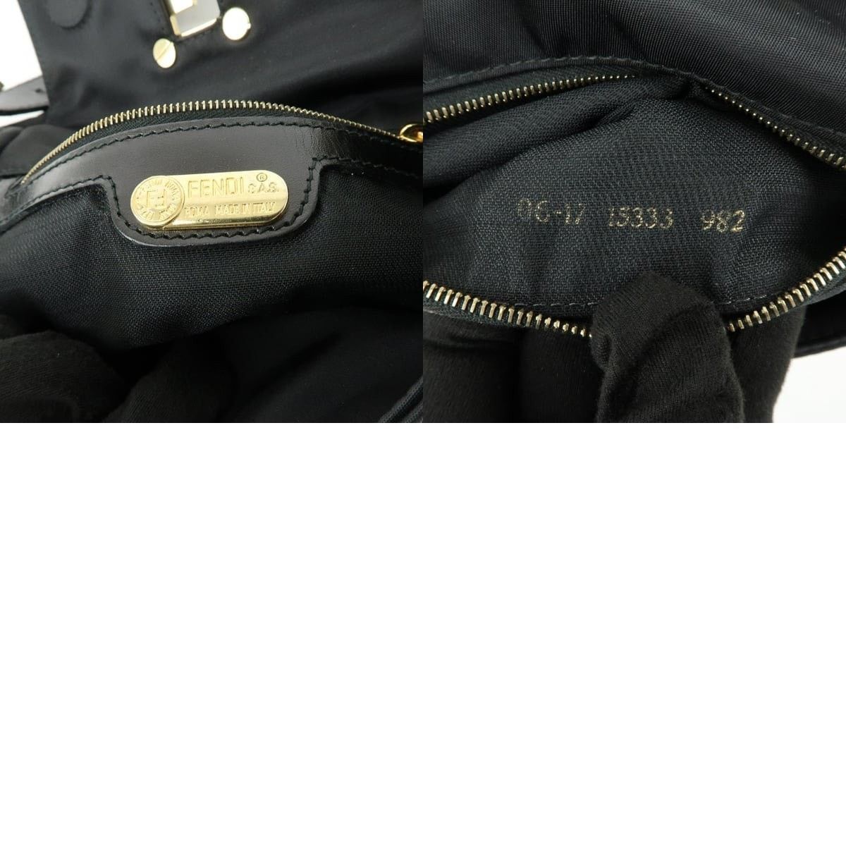 Fendi Fendi Nylon Shoulder Bag Black Size ONE SIZE - 8 Thumbnail