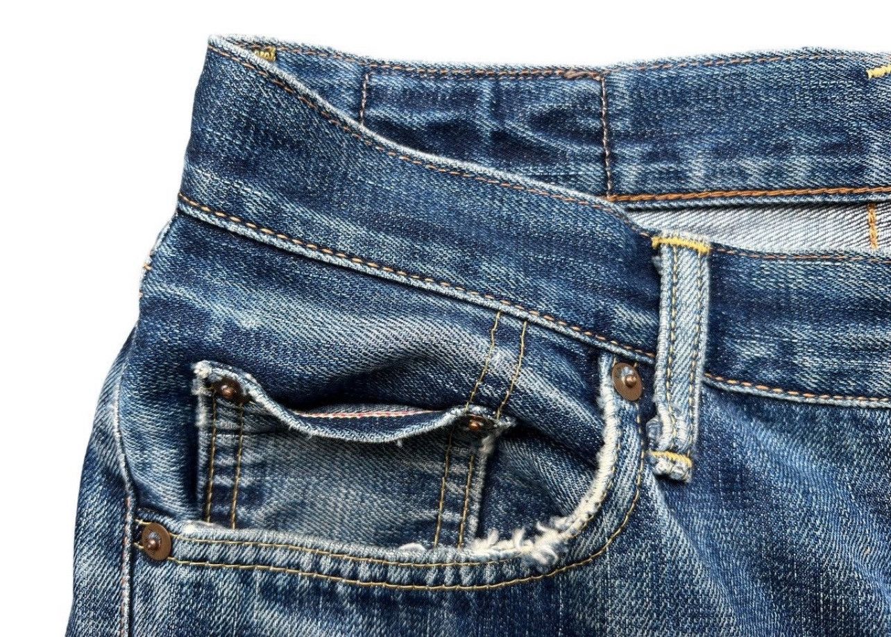 Edwin Vintage Edwin 505xx Selvedge Distressed Denim Jeans 30x30 Size US 30 / EU 46 - 12 Thumbnail