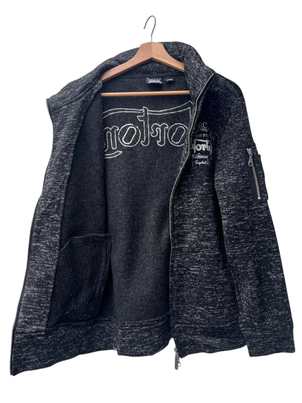 Norton Norton Motorcycle Volume Neck Zip Knitted Jacket Size US L / EU 52-54 / 3 - 4 Thumbnail
