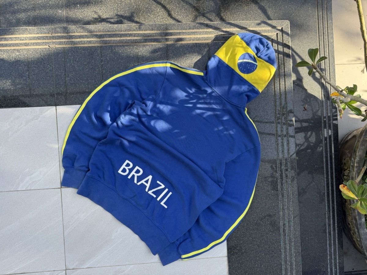 Other 90’s ADIDAS BRAZIL RARE MULTI BACK LOGO Y2K RETRO HOODIE Size US L / EU 52-54 / 3 - 7 Thumbnail