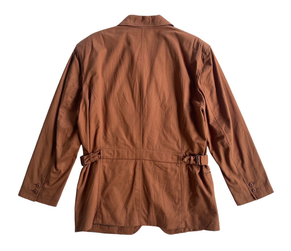 Issey Miyake 80s Issey Miyake Men Buckle Back Jacket Coat Size US M / EU 48-50 / 2 - 2 Thumbnail