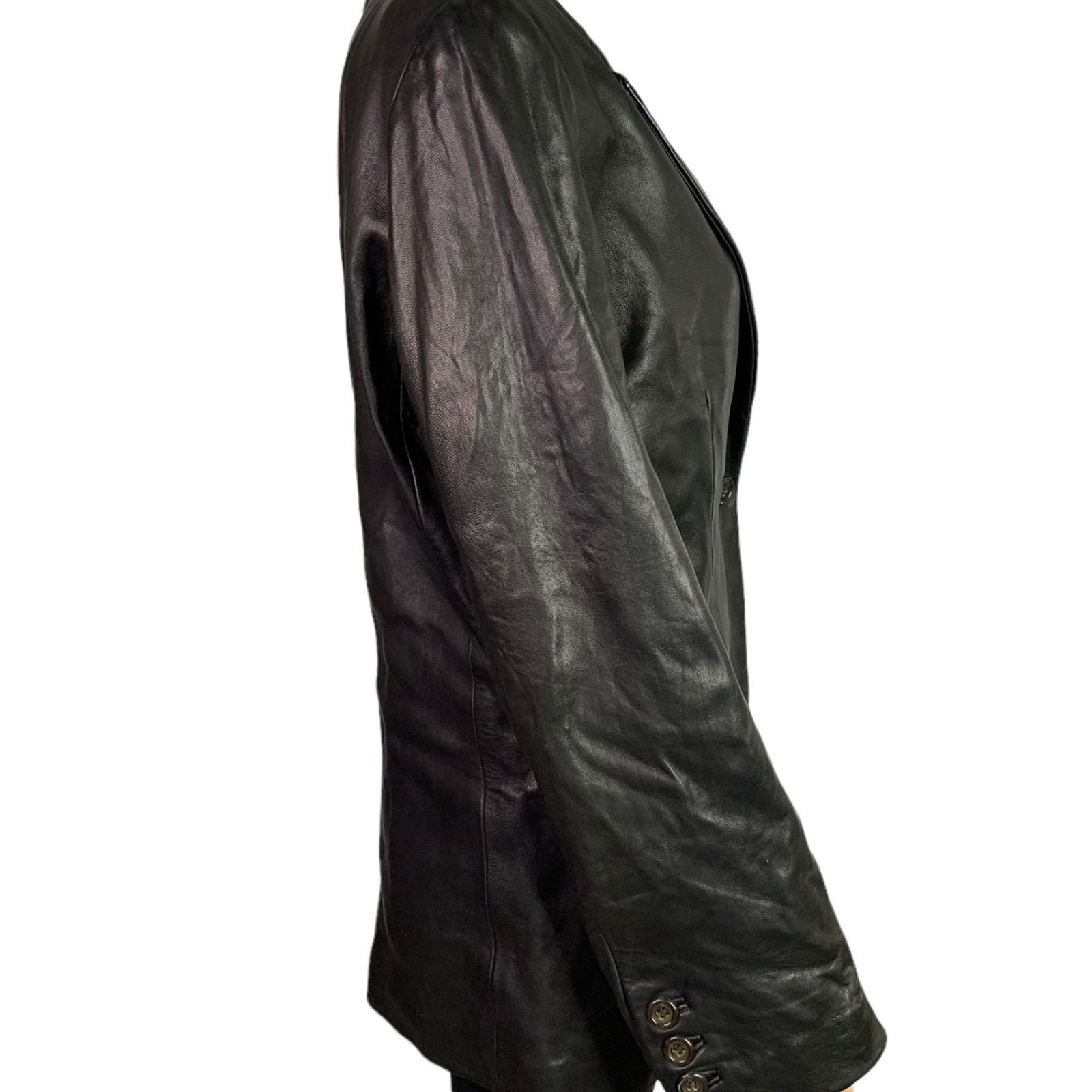 Andrew Marc Andrew Marc New York Women's Size 10 Car Coat 100% Leather Size L / US 10 / IT 46 - 2 Thumbnail