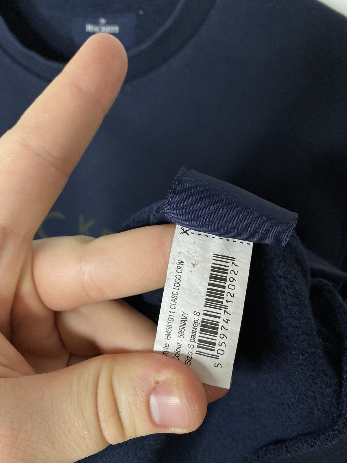 Hackett × Vintage Hackett Navy Blue Big Logo Sweatshirt Long Sleeve Size US S / EU 44-46 / 1 - 7 Thumbnail