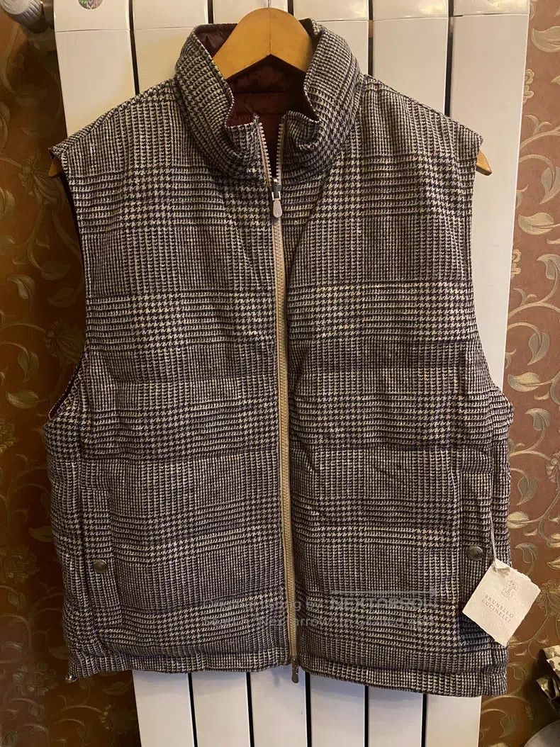 Brunello Cucinelli Brunello Cucinelli Cashmere reversible down vest Size US M / EU 48-50 / 2 - 1 Thumbnail