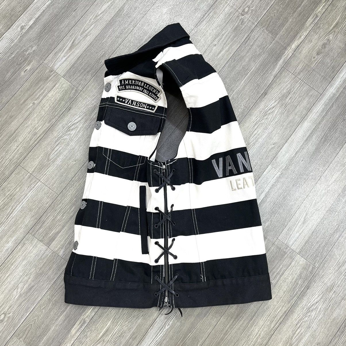 Sports Specialties × Vanson Leathers × Vintage Vintage Vanson Prisoner Motorcycle Punk Vest Ifsixwasnine Size US M / EU 48-50 / 2 - 15 Thumbnail