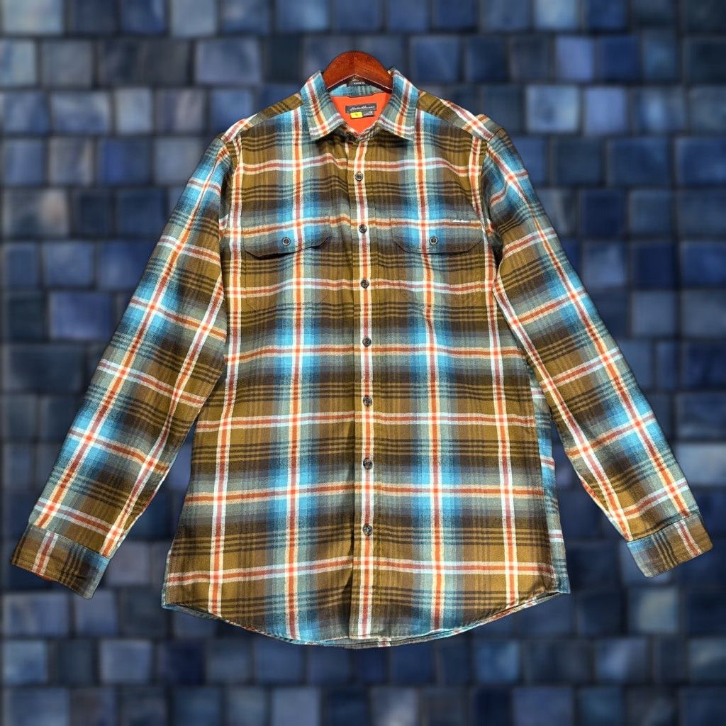 Eddie Bauer Eddie Bauer Travex Shirt Mens MT Plaid Cotton Flannel Button Up Pockets Classic Size US M / EU 48-50 / 2 - 1 Thumbnail