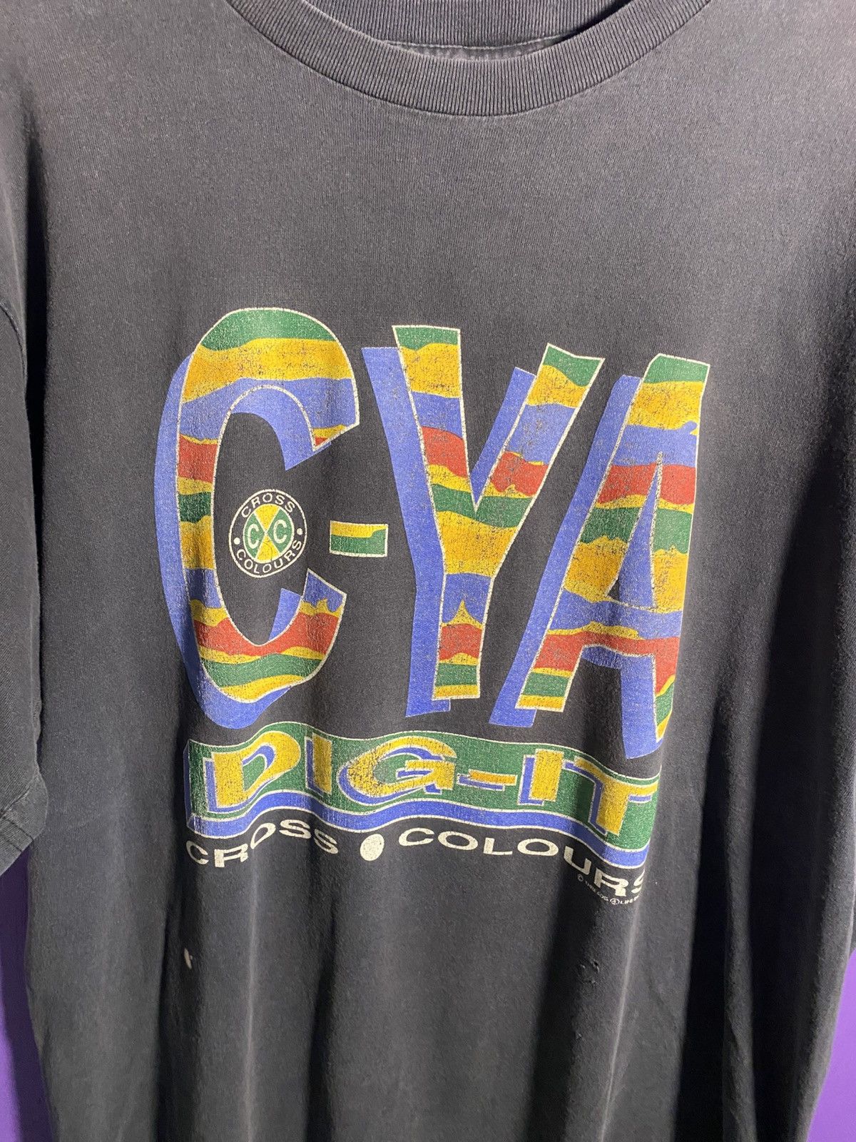 Cross Colours Vintage 90s Cross colours CYA ya dig t-shirt Size US XL / EU 56 / 4 - 3 Thumbnail