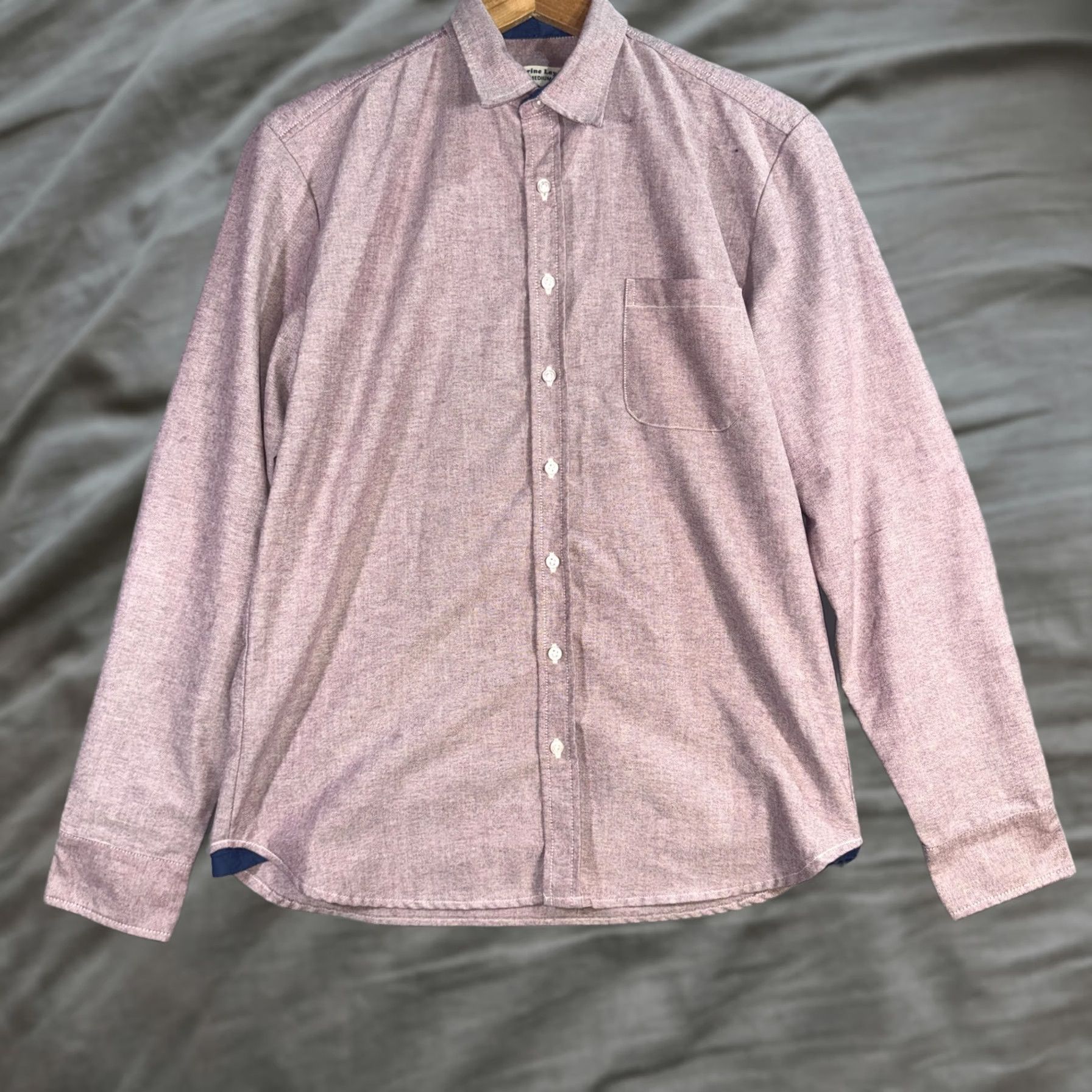 Marine Layer Marine Layer Shirt Mens M Pink Cotton Button Front Long Sleeve Casual Size US M / EU 48-50 / 2 - 1 Thumbnail