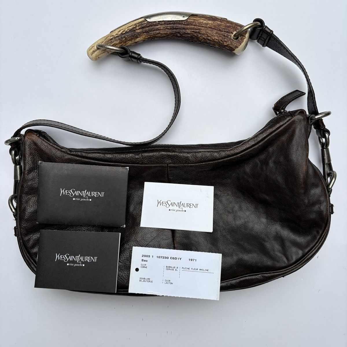 Yves Saint Laurent YVES SAINT LAURENT by Tom Ford BLACK LEATHER MOMBASA BAG Size ONE SIZE - 16 Thumbnail