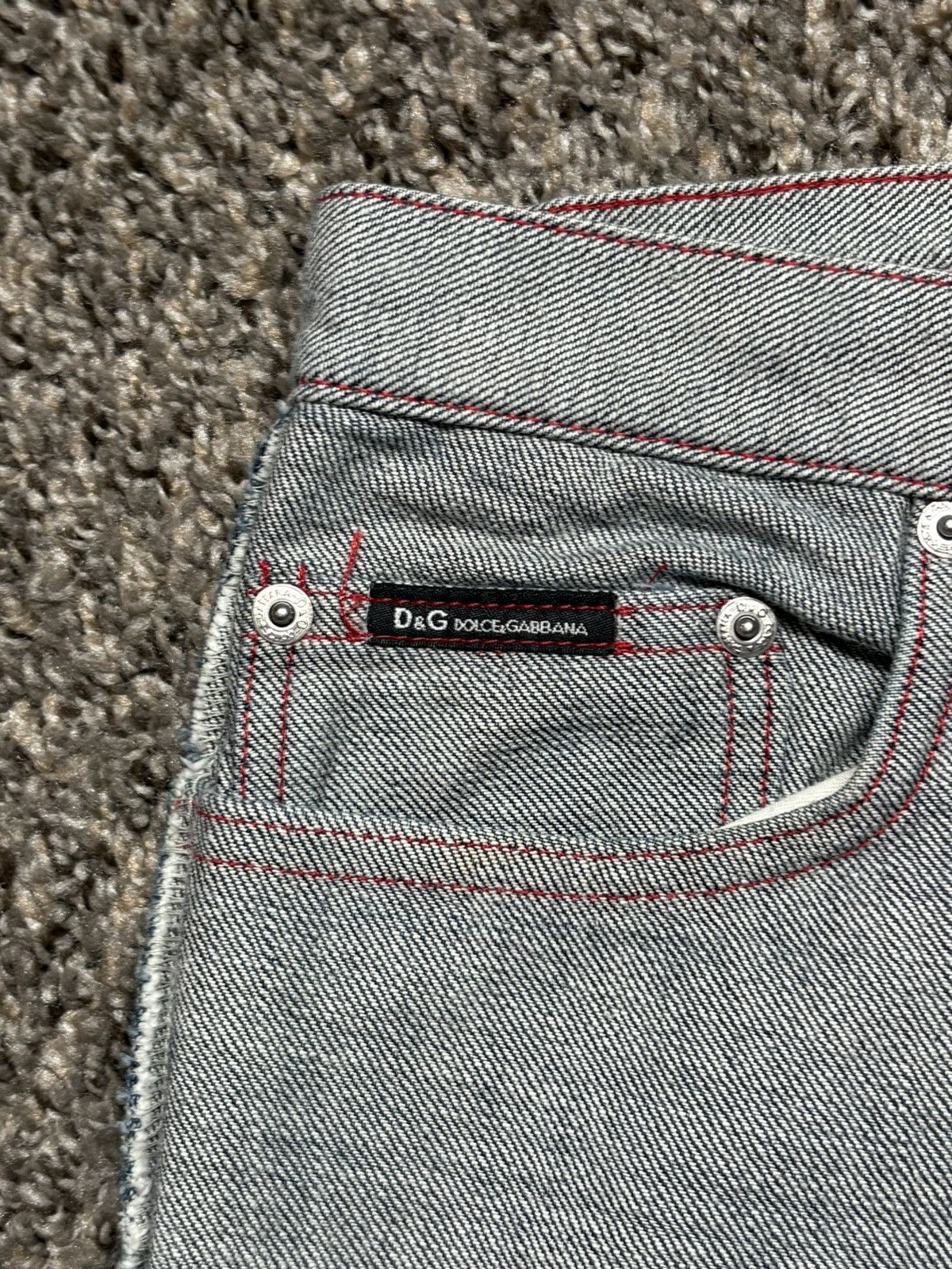 Dolce & Gabbana D&G gray with red stitches with D&G white strips Size US 30 / EU 46 - 4 Thumbnail
