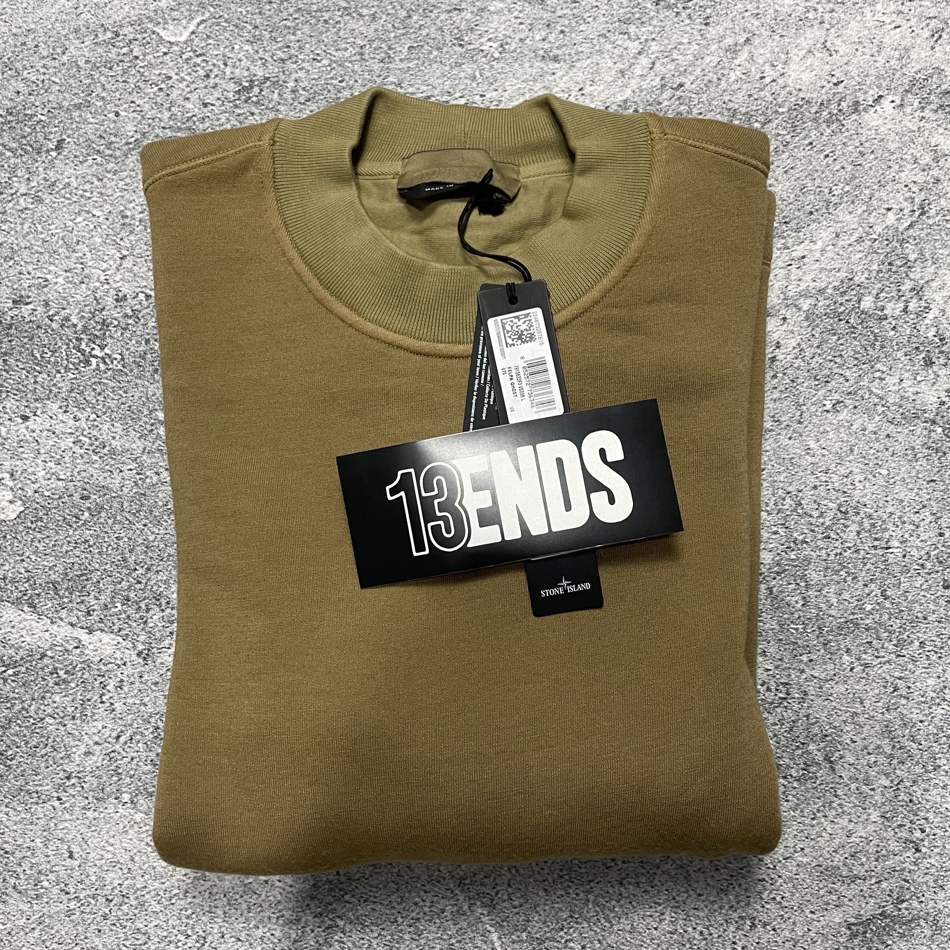 Stone Island STONE ISLAND GHOST PIECE CREWNECK BROWN Size US L / EU 52-54 / 3 - 14 Thumbnail