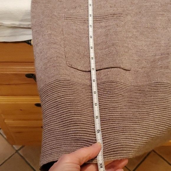 Vintage Adrienne Vittadini Merino Wool 2 Pockets Knee Length Long Sl Size M / US 6-8 / IT 42-44 - 9 Thumbnail