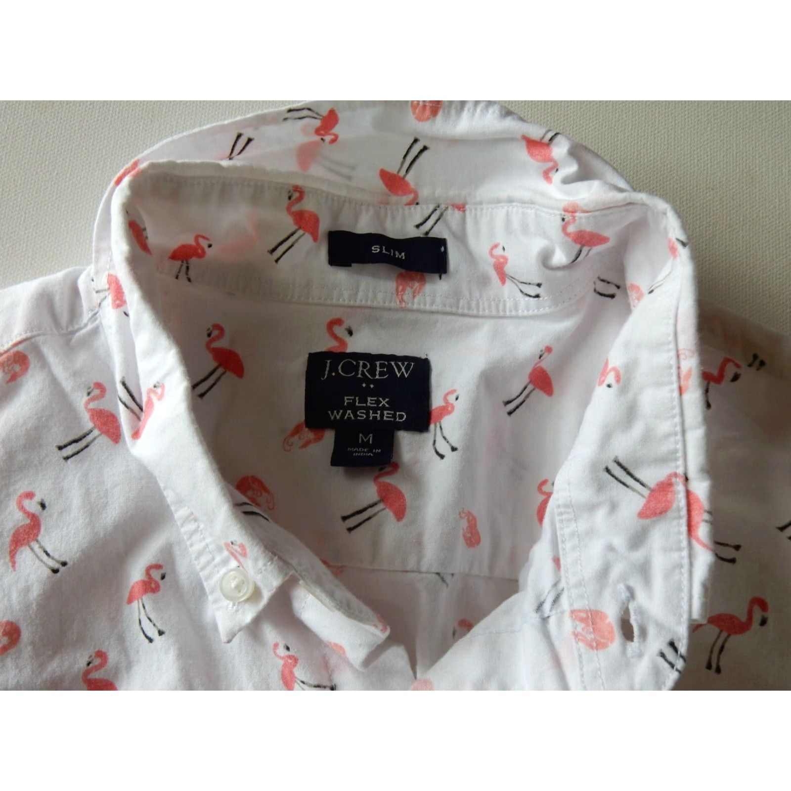J.Crew J.CREW Slim Fit Button Up Shirt Men's Medium Pink Short Sleeve Size US M / EU 48-50 / 2 - 3 Thumbnail