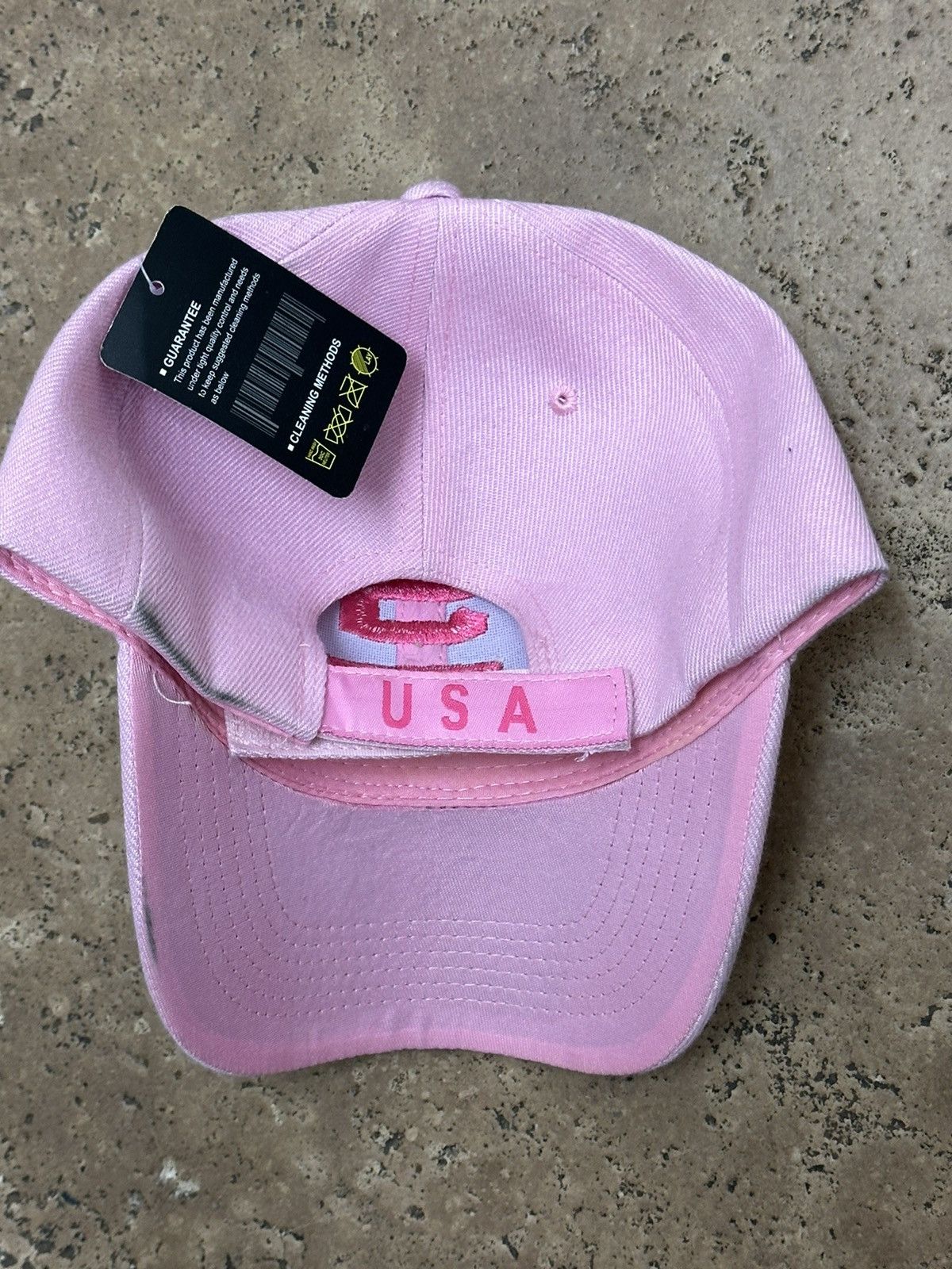 Other Pink Patriotic USA Flag Hat Cap Velcro Adjustable Size ONE SIZE - 7 Thumbnail