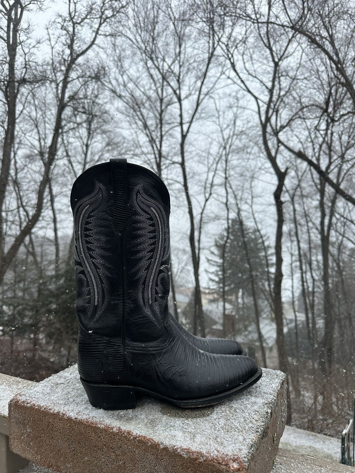 Vintage Leather Cowboy Boots Ferrini Italy Made In Mexico